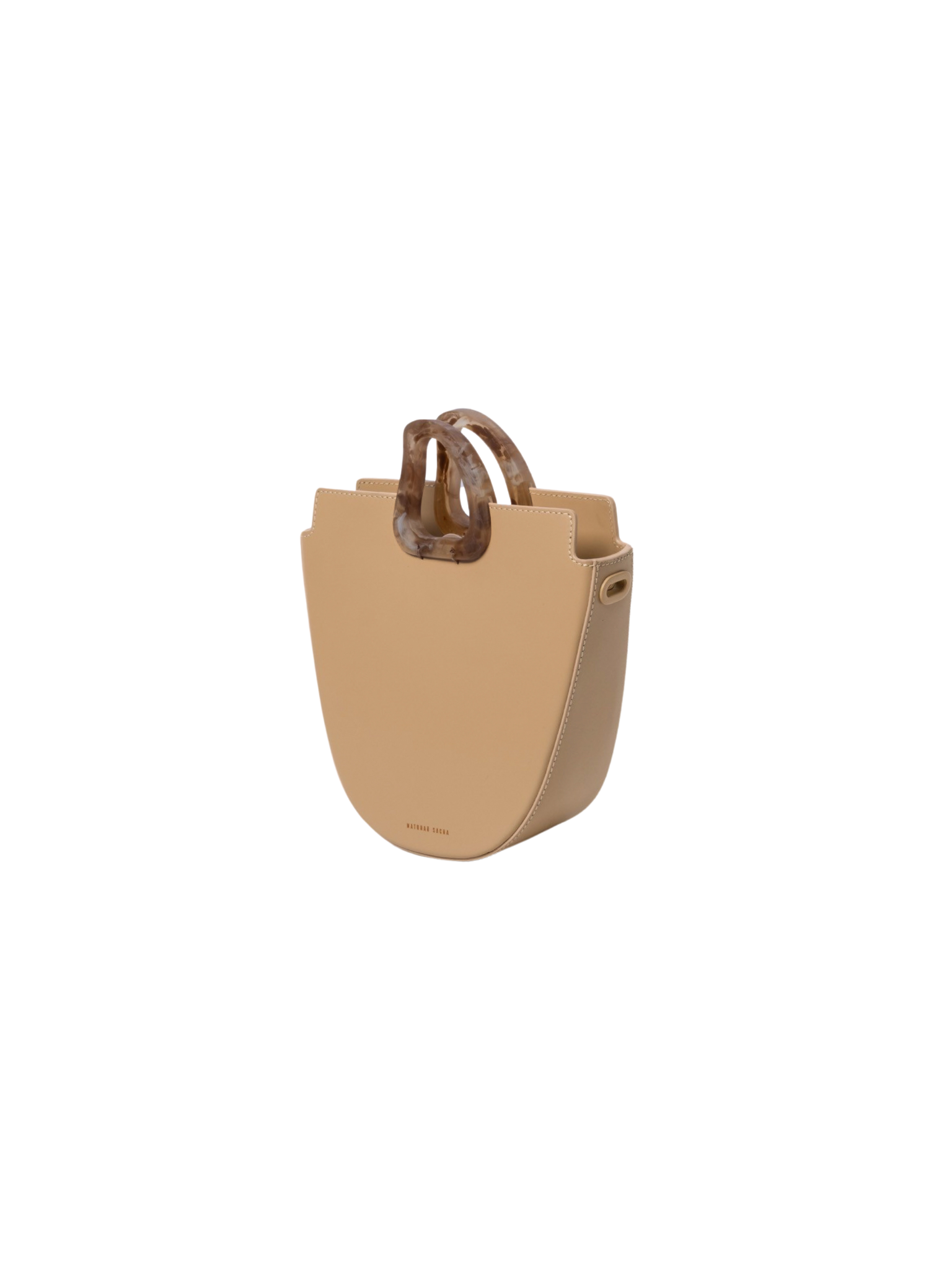 HerPorte-Oval Calf leather OUREA MIDI OYSTER Crossbody Bag