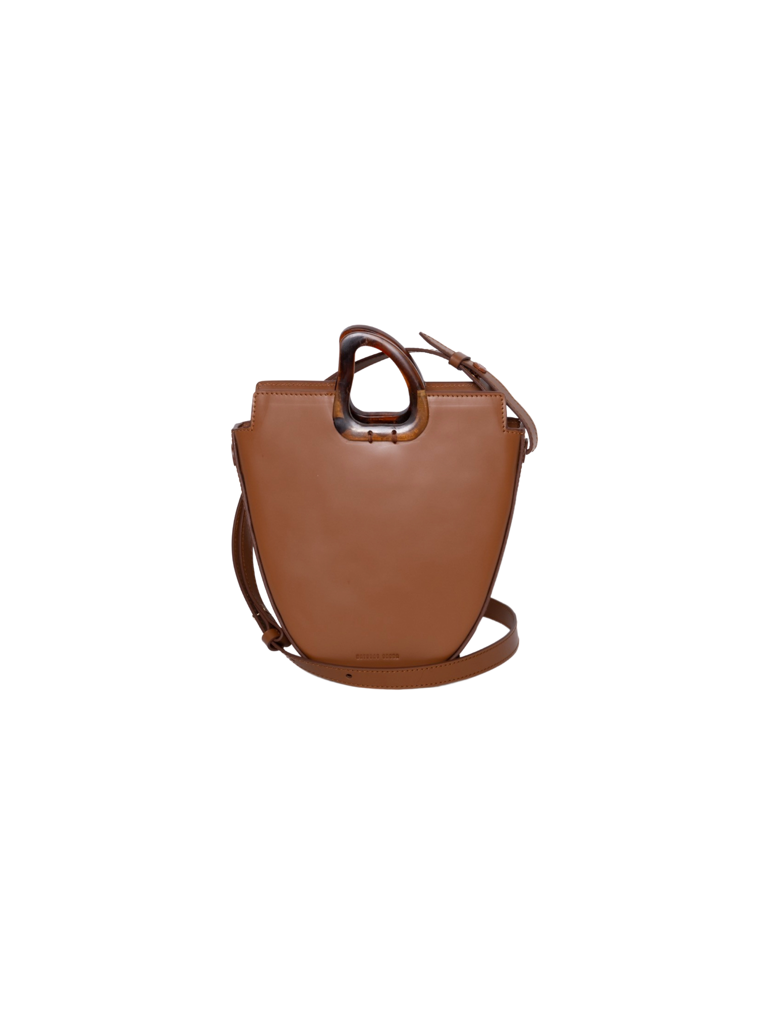 HerPorte-Oval Calf leather OUREA MIDI RHUM Crossbody Bag