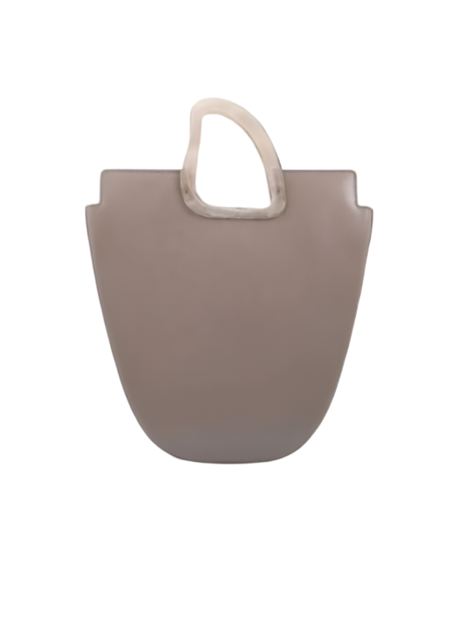 HerPorte-Oval Calf leather OUREA Taupe Crossbody Bag