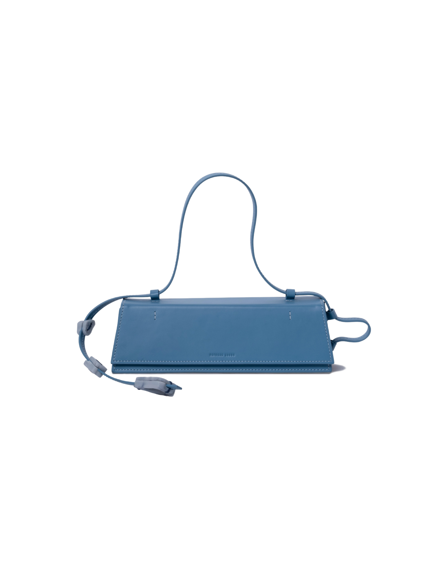 HerPorte-CALF LEATHER Via Celestial Blue Clutch Bag