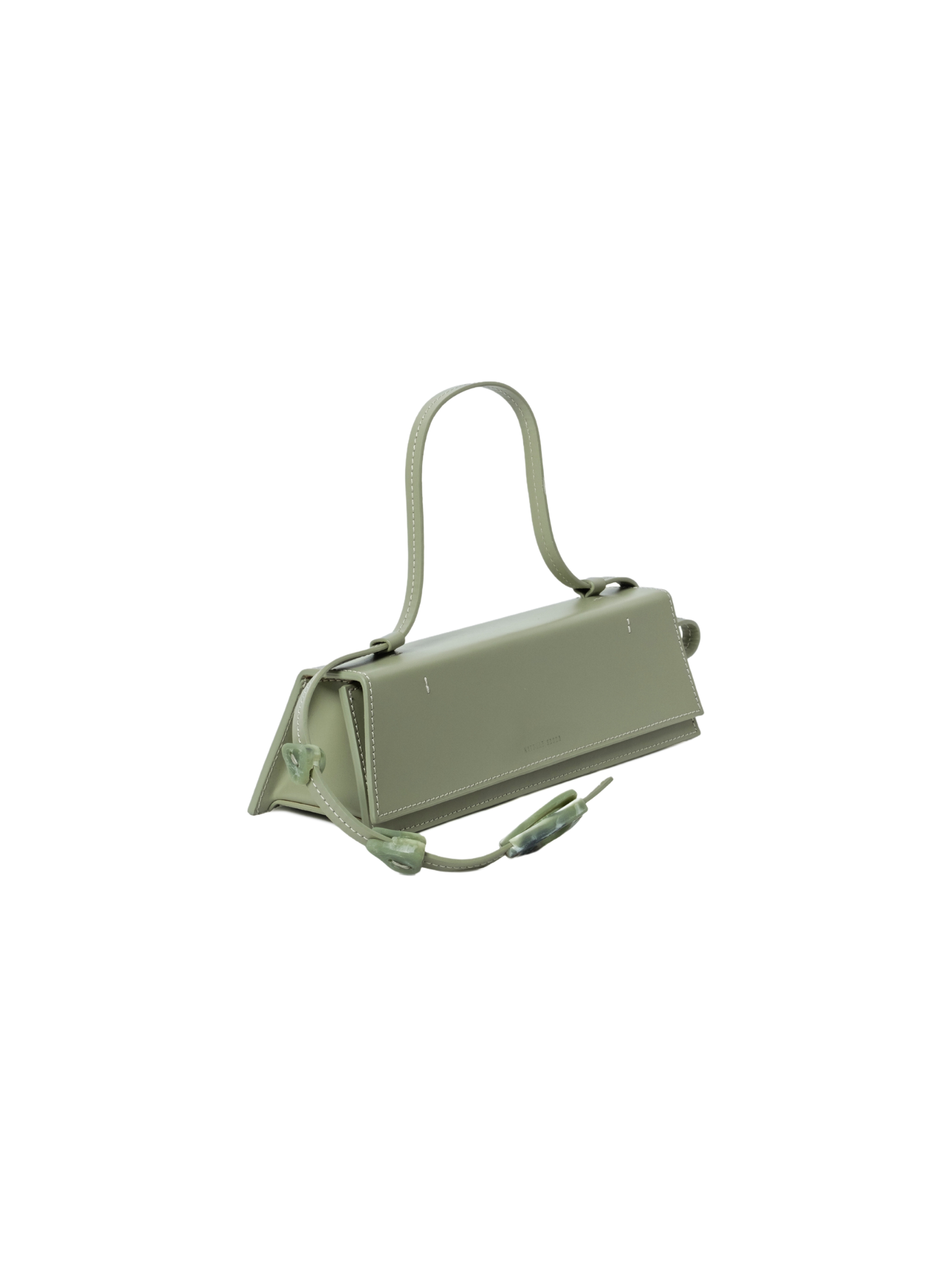 HerPorte-CALF LEATHER Via Mineral Green Clutch Bag