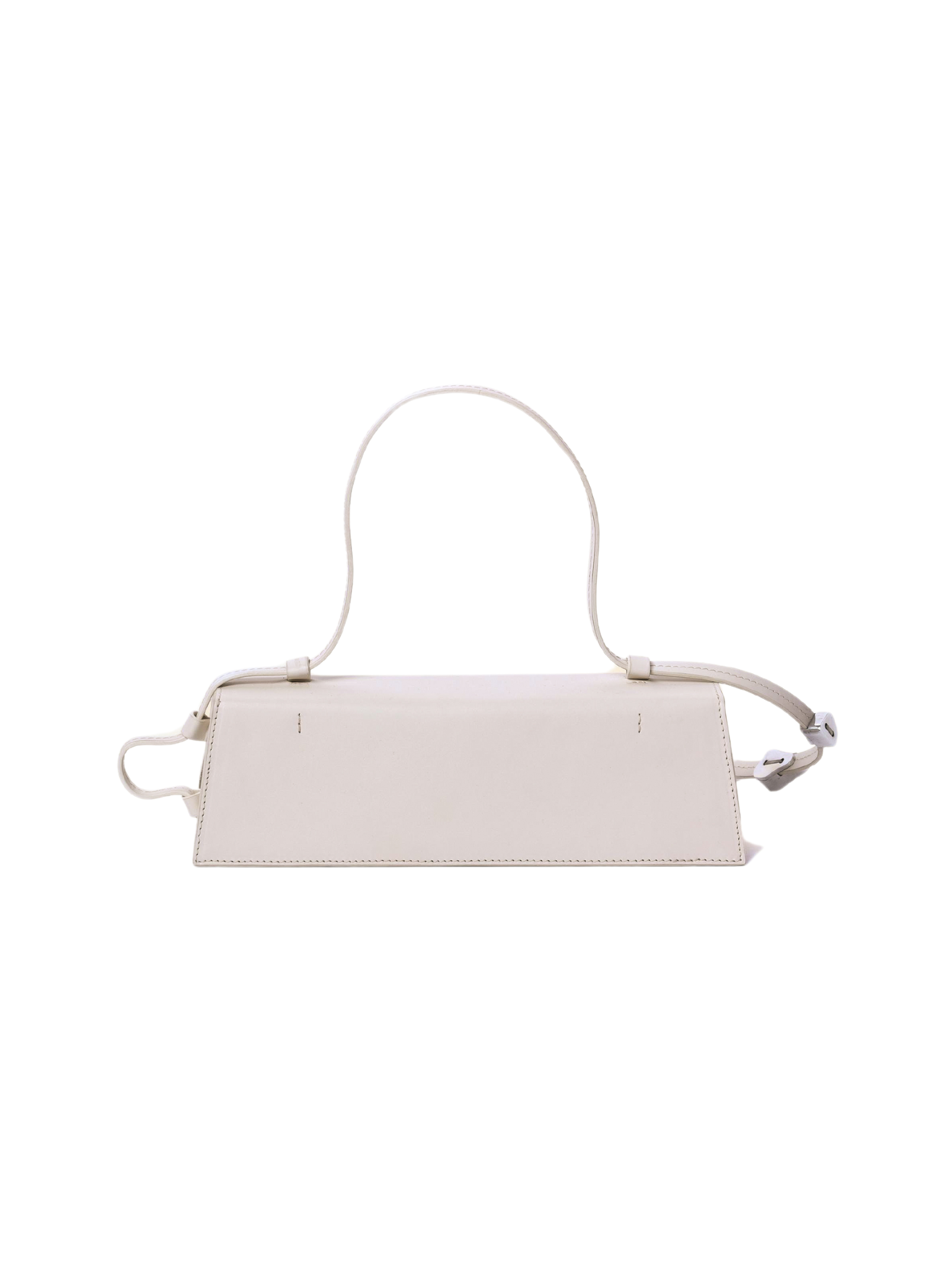 HerPorte-CALF LEATHER Via Off-White Metal Clutch Bag