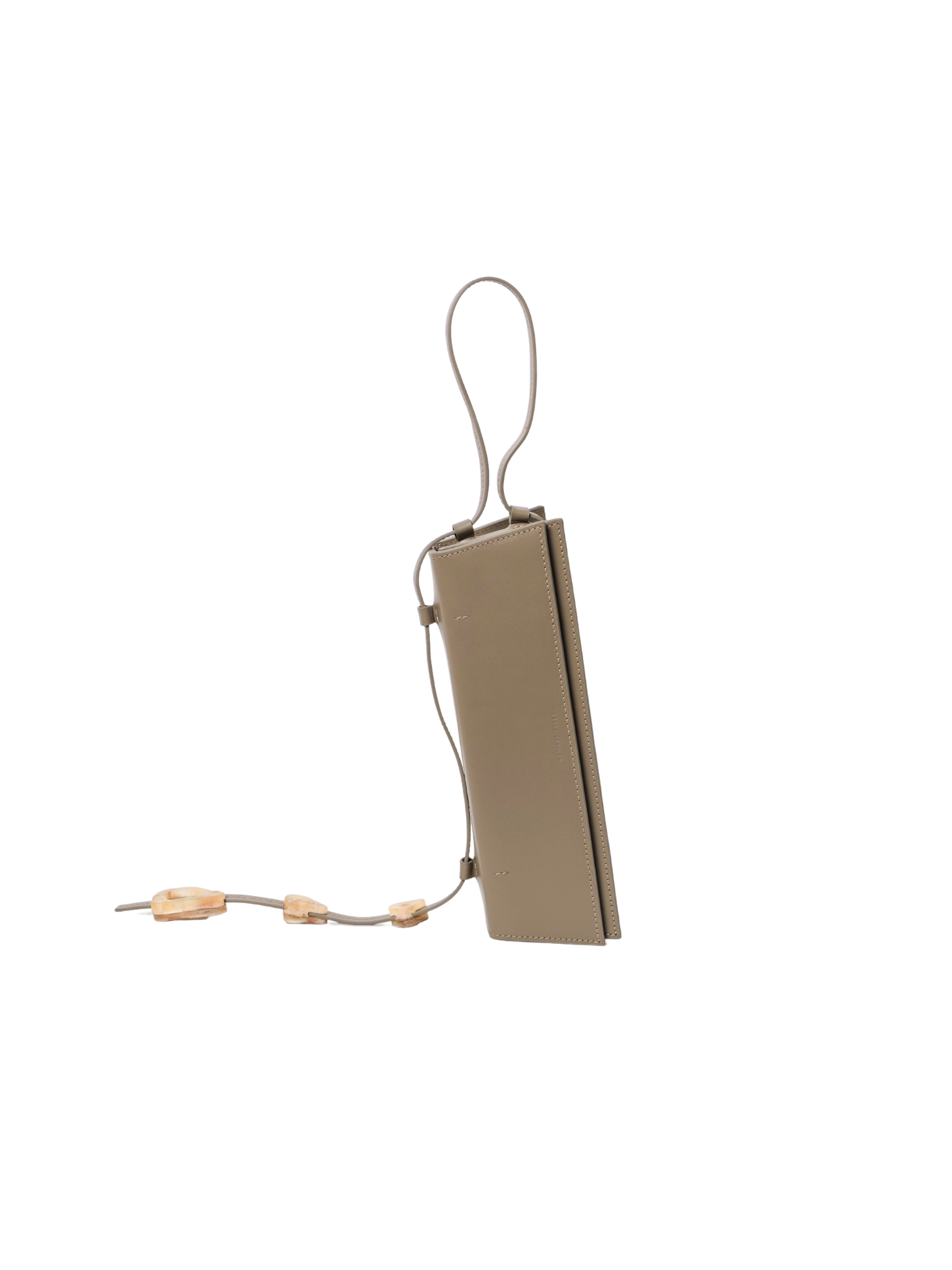 HerPorte-CALF LEATHER Via Taupe Clutch Bag