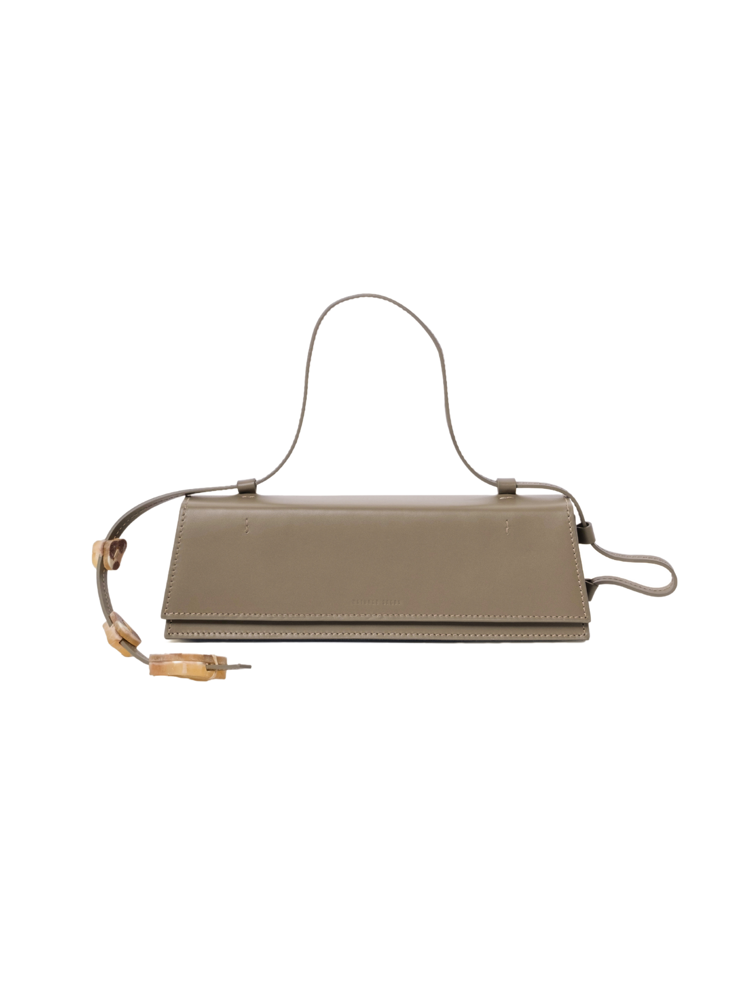 HerPorte-CALF LEATHER Via Taupe Clutch Bag