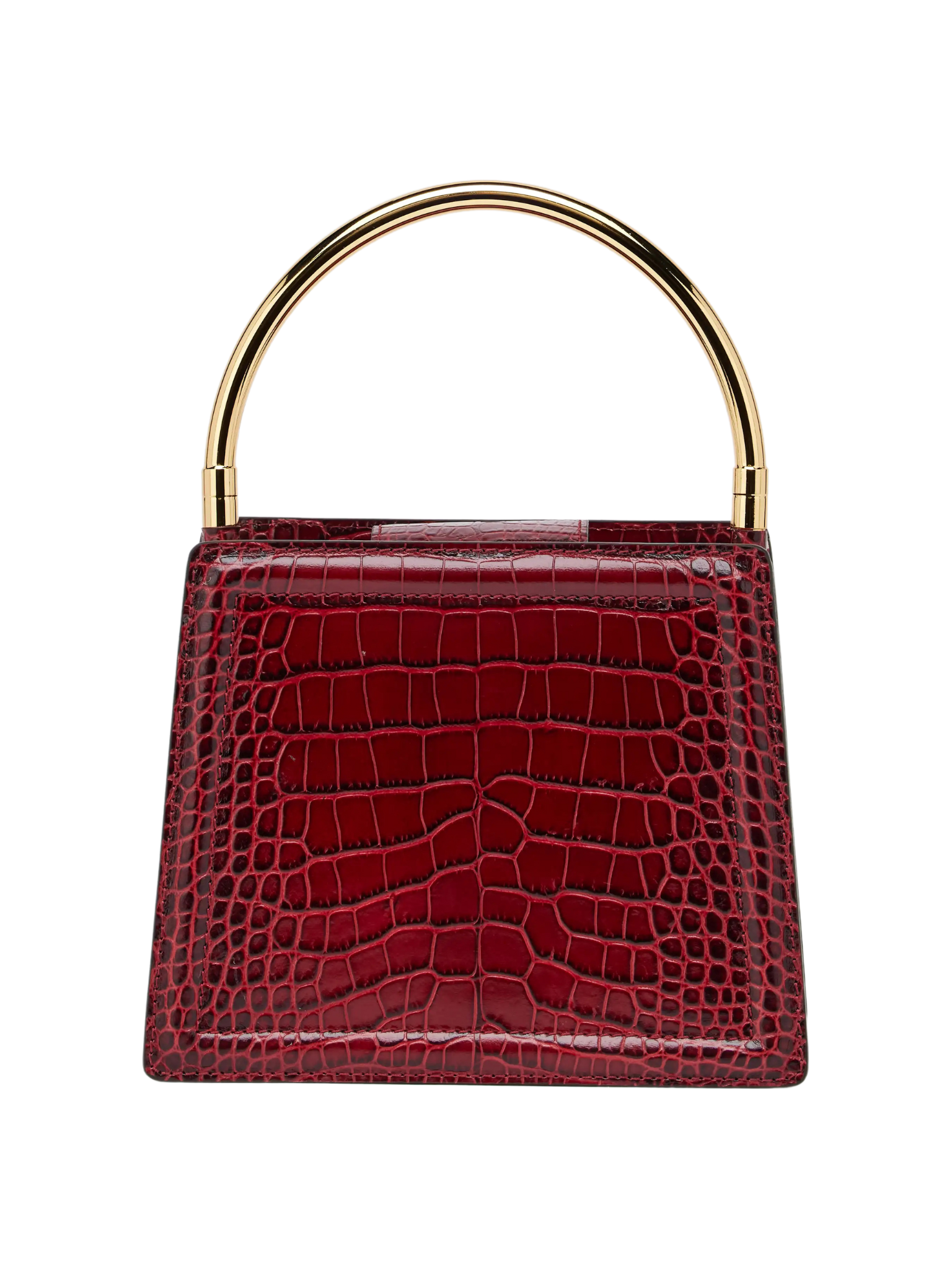 HerPorte-Rania Bordeaux Golden Top Handle Bag