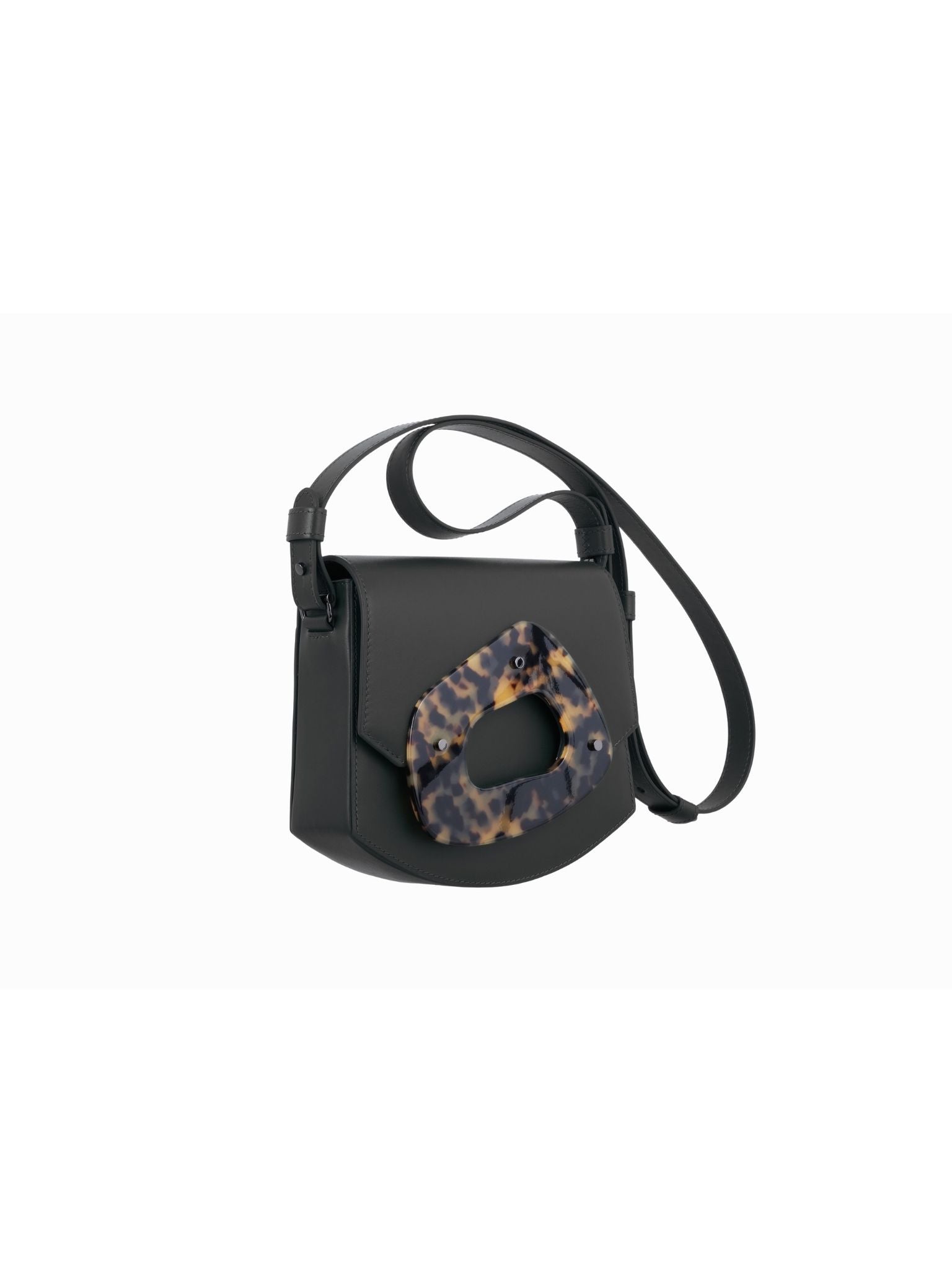 HerPorte-Black Amorphe Medium Crossbody Bag