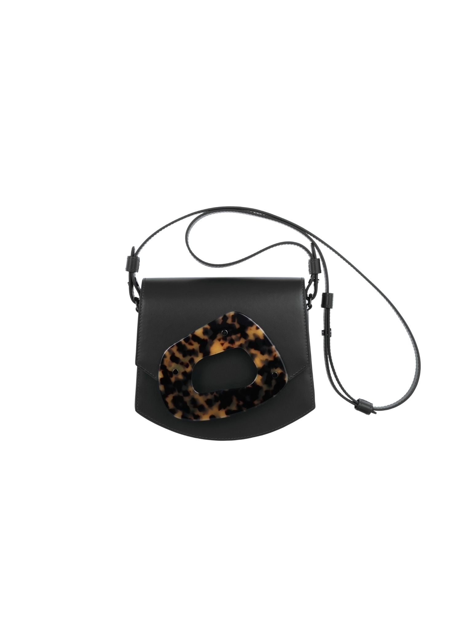 HerPorte-Black Amorphe Medium Crossbody Bag