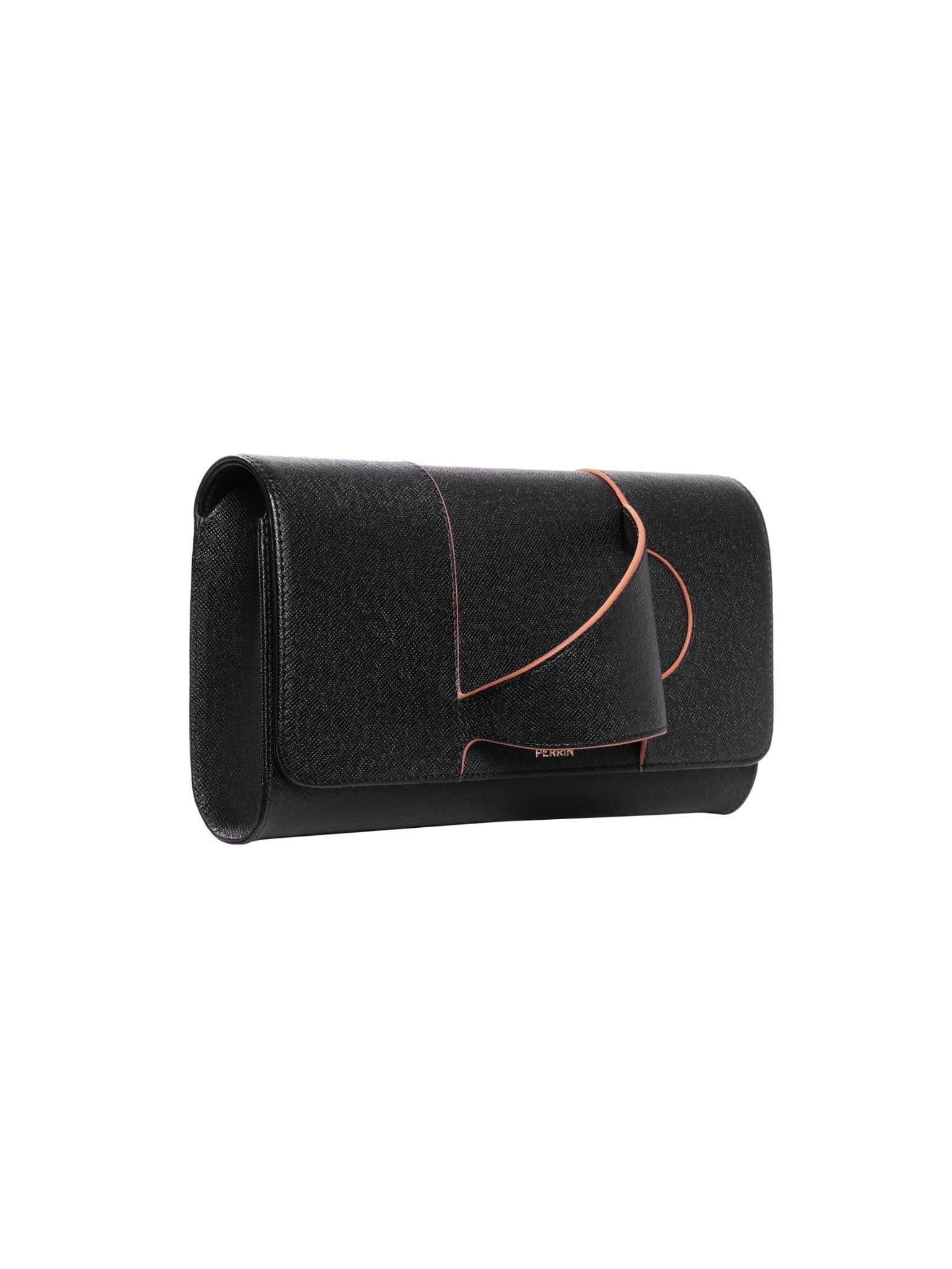 HerPorte-Black Graine Asymétrique Clutch