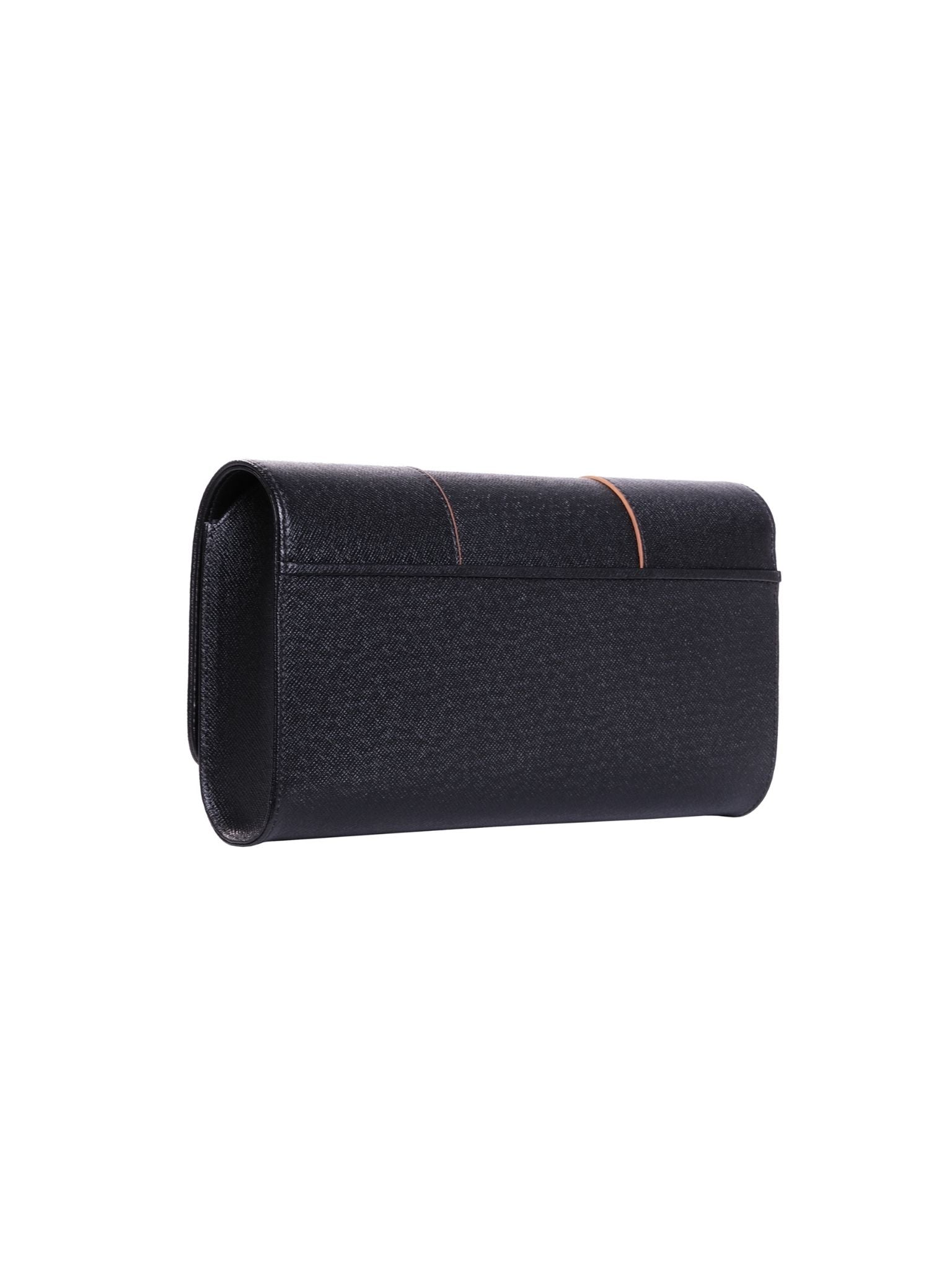 HerPorte-Black Graine Asymétrique Clutch