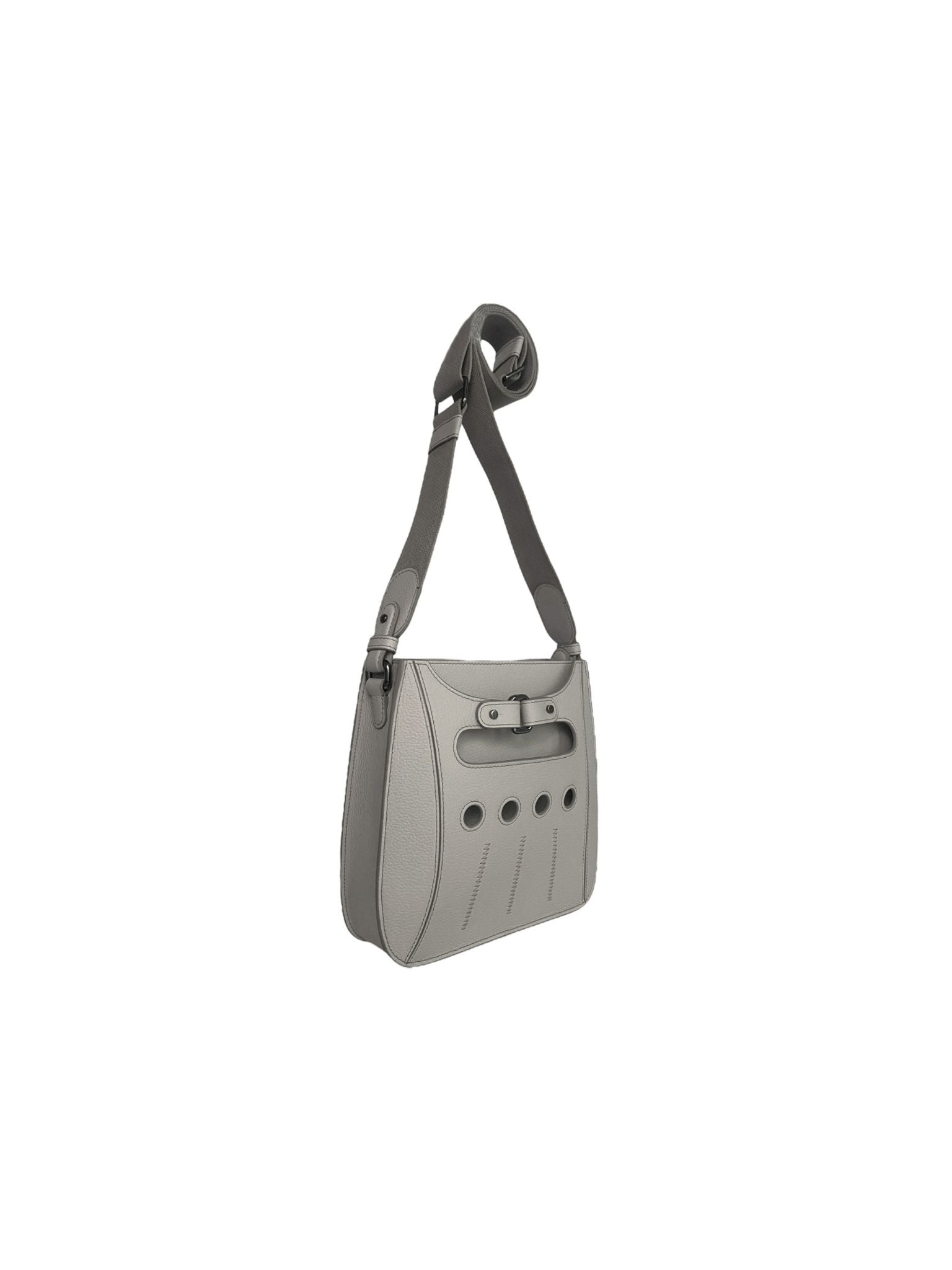 HerPorte-Light Grey Grainé Cabbie Crossbody Bag