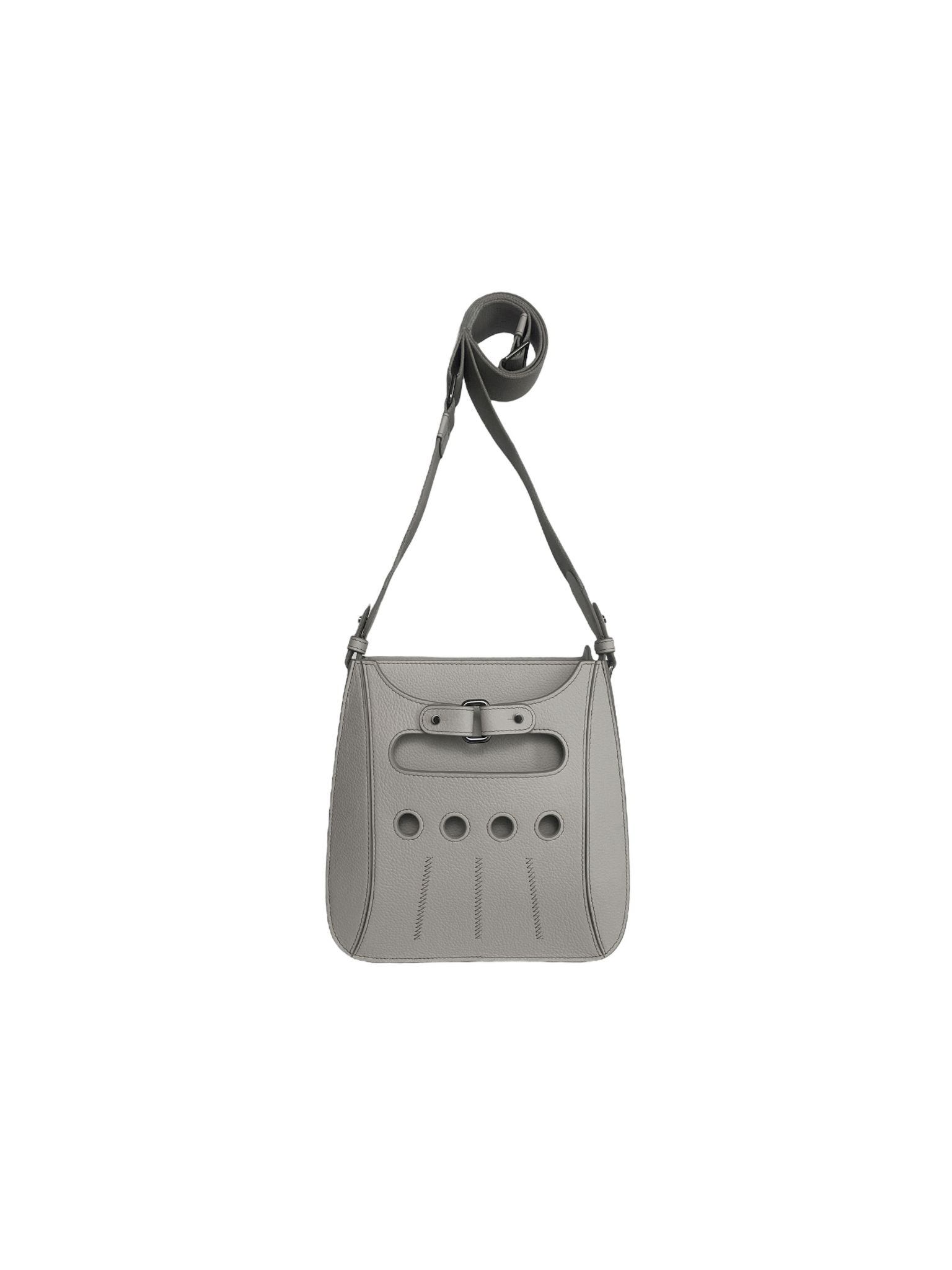 HerPorte-Light Grey Grainé Cabbie Crossbody Bag