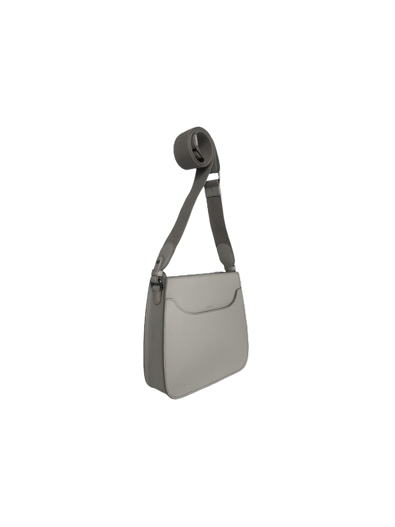 HerPorte-Light Grey Grainé Cabbie Crossbody Bag