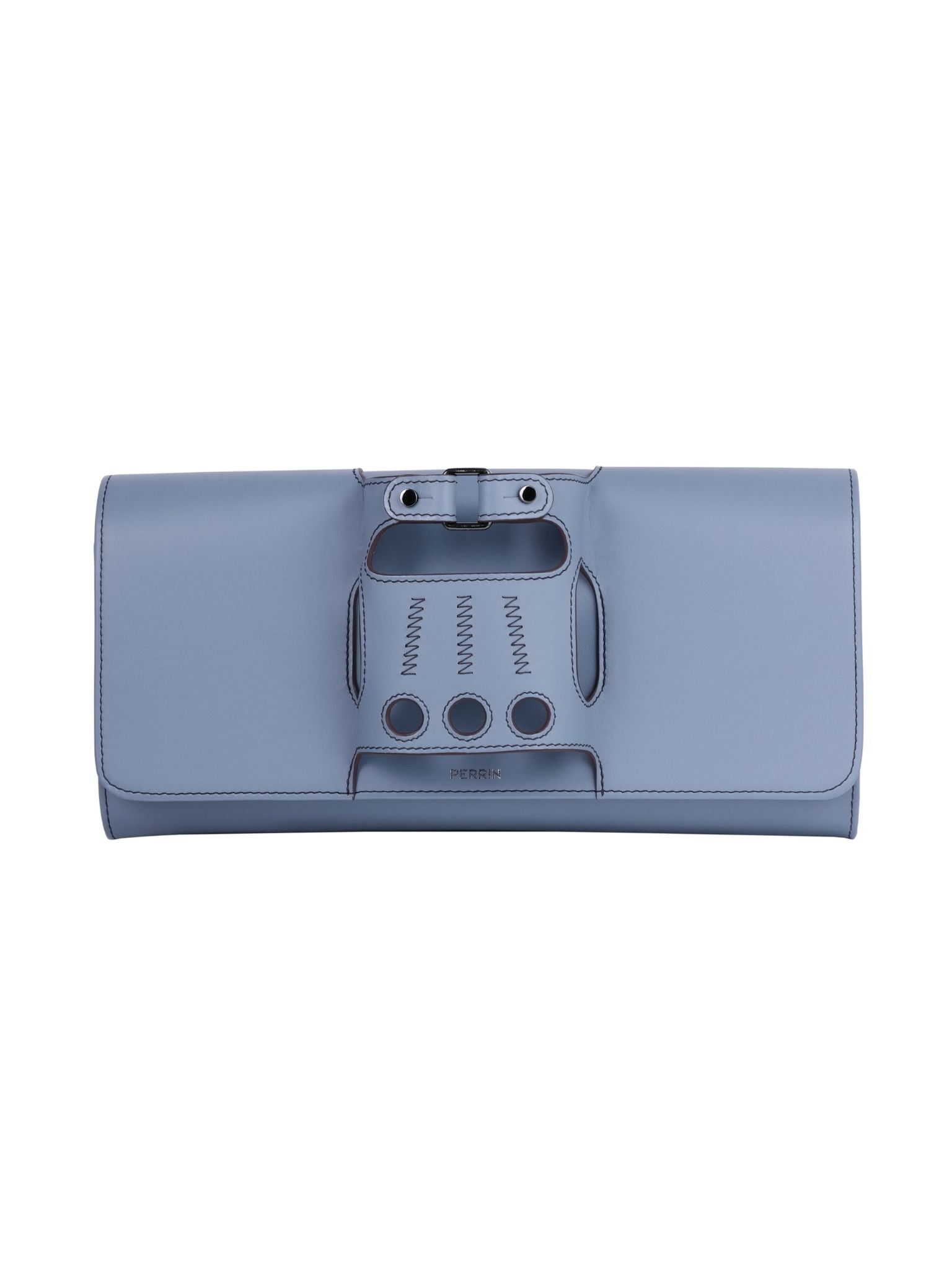 HerPorte-Storm with Espresso Stitching Cabriolet Clutch