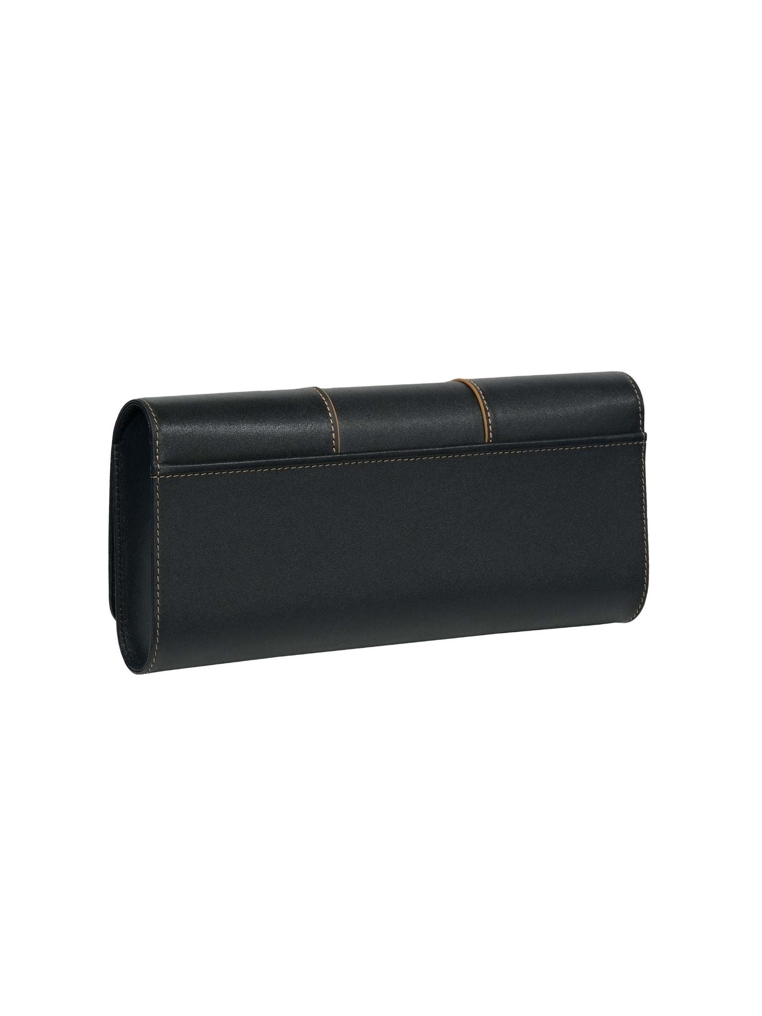 HerPorte-Black with Sepia Stitching Cabriolet Clutch