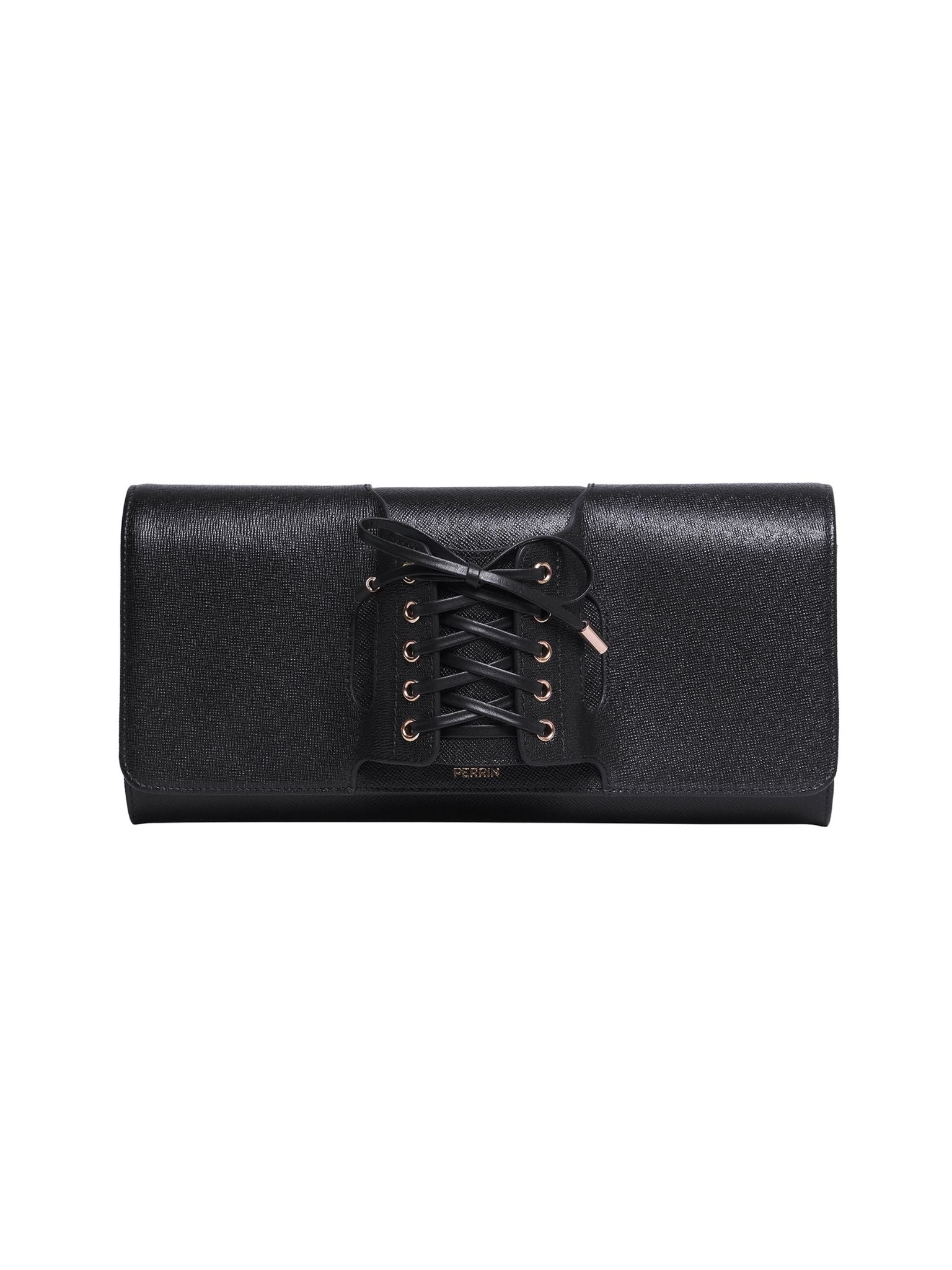 HerPorte-Black Grainé Corset Classic Clutch