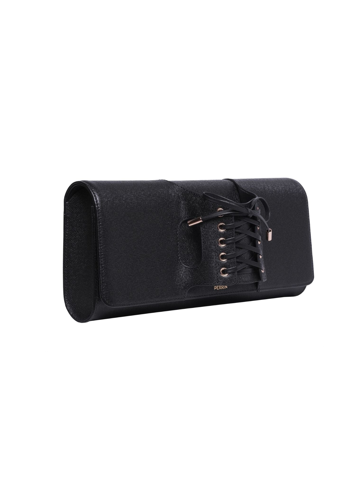 HerPorte-Black Grainé Corset Classic Clutch