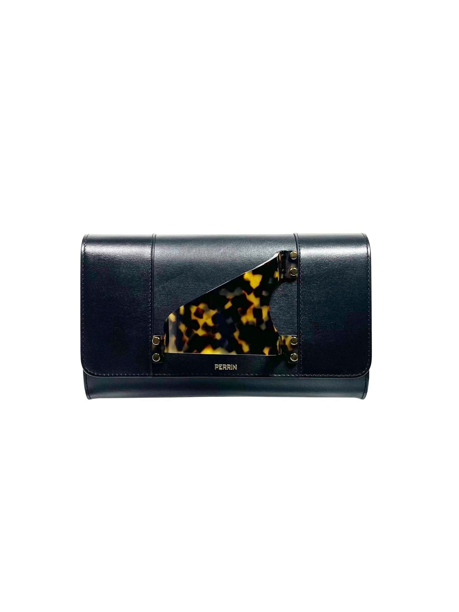 HerPorte-Black Eiffel Écaille Clutch