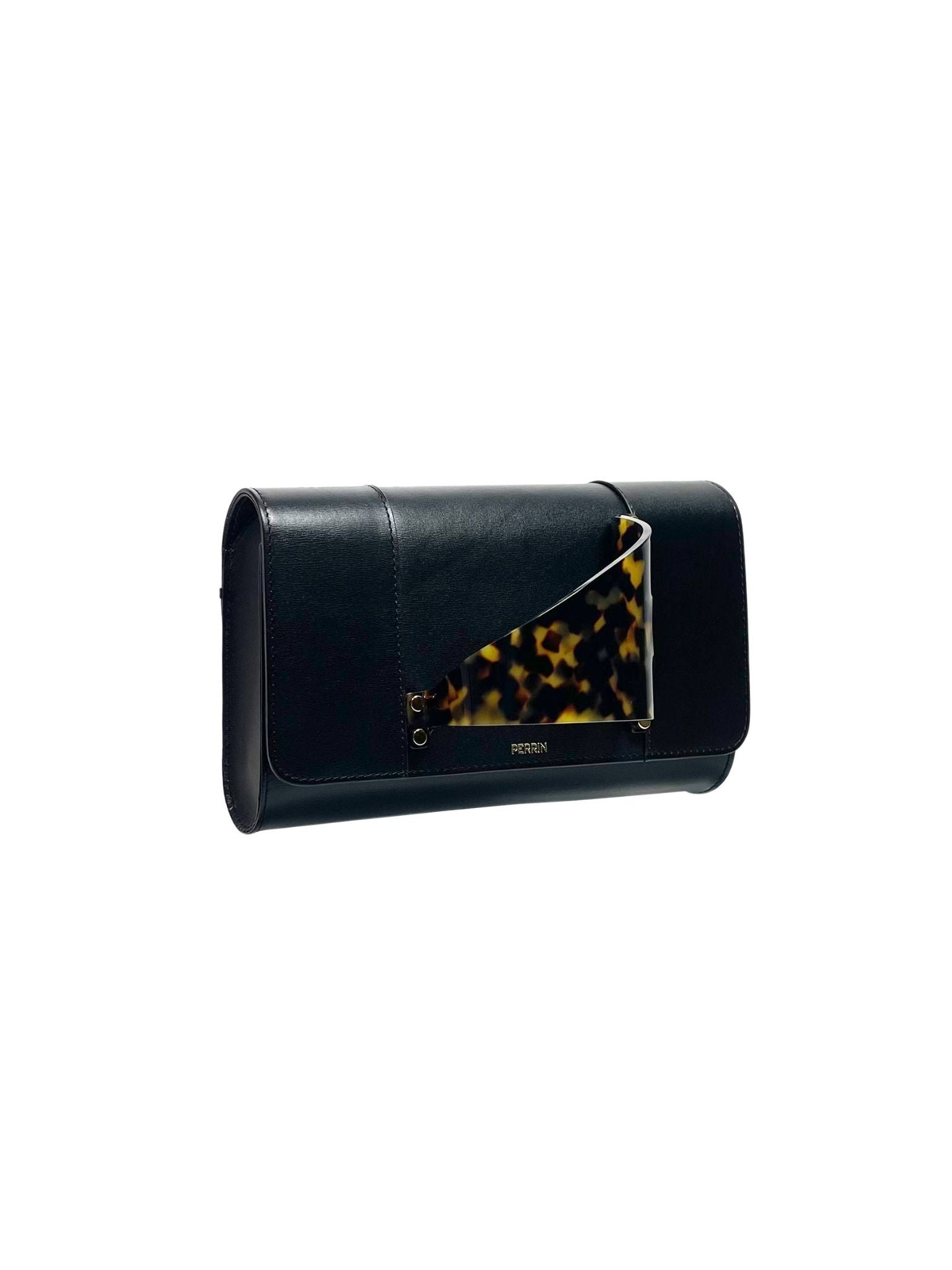 HerPorte-Black Eiffel Écaille Clutch