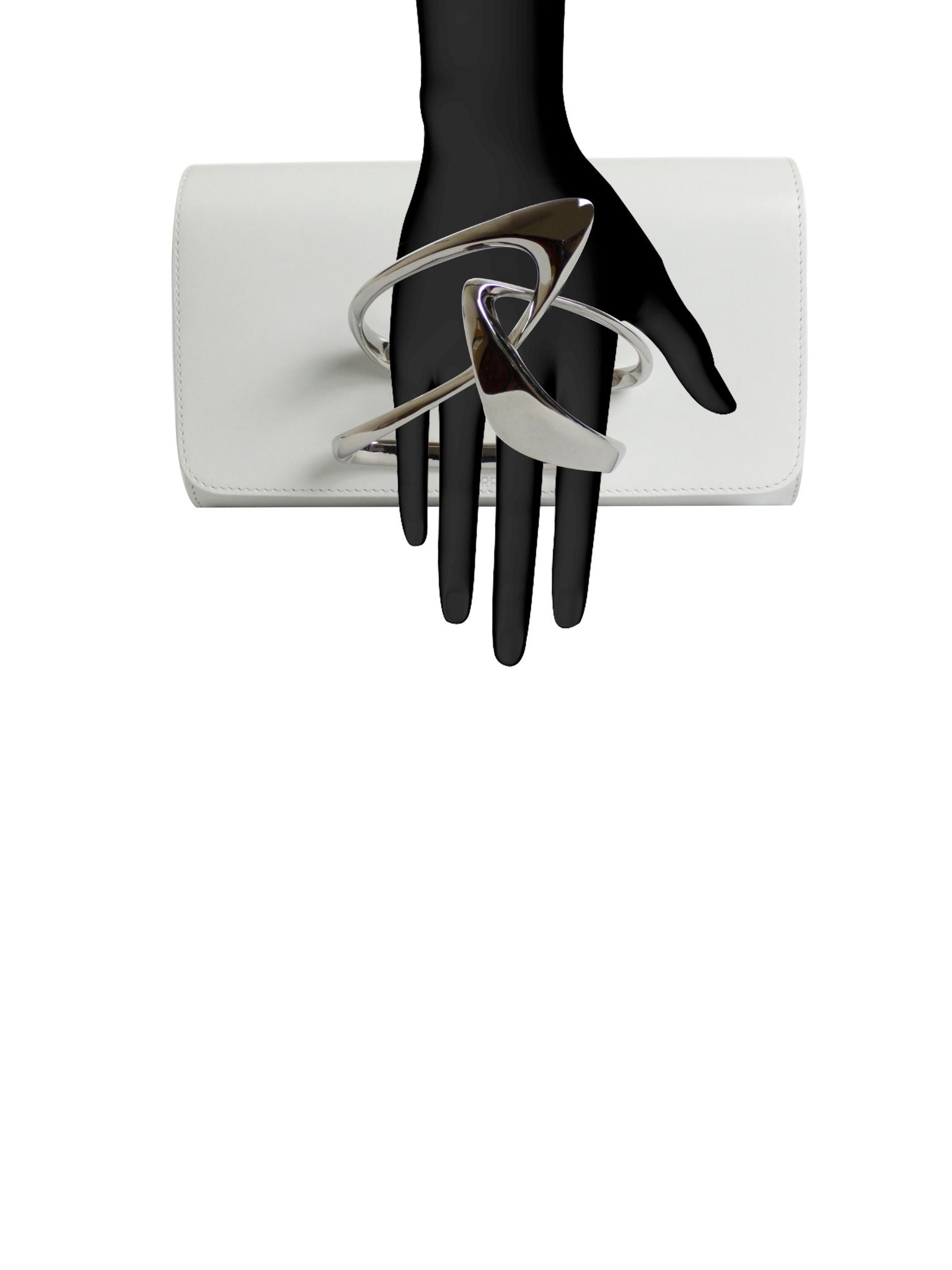 HerPorte-White Zaha Hadid Loop Clutch