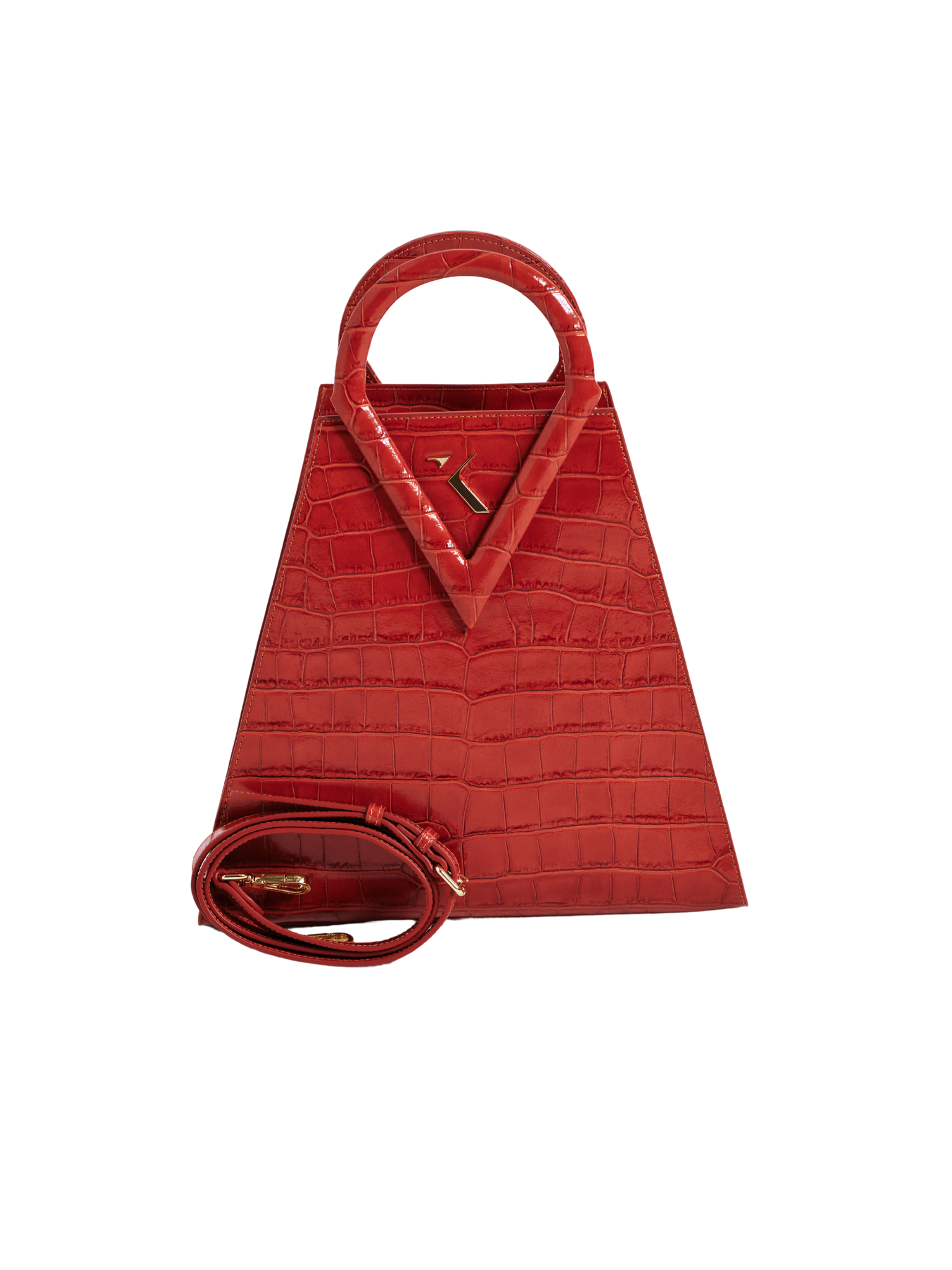 HerPorte-Crocodile Brick Structured Bag