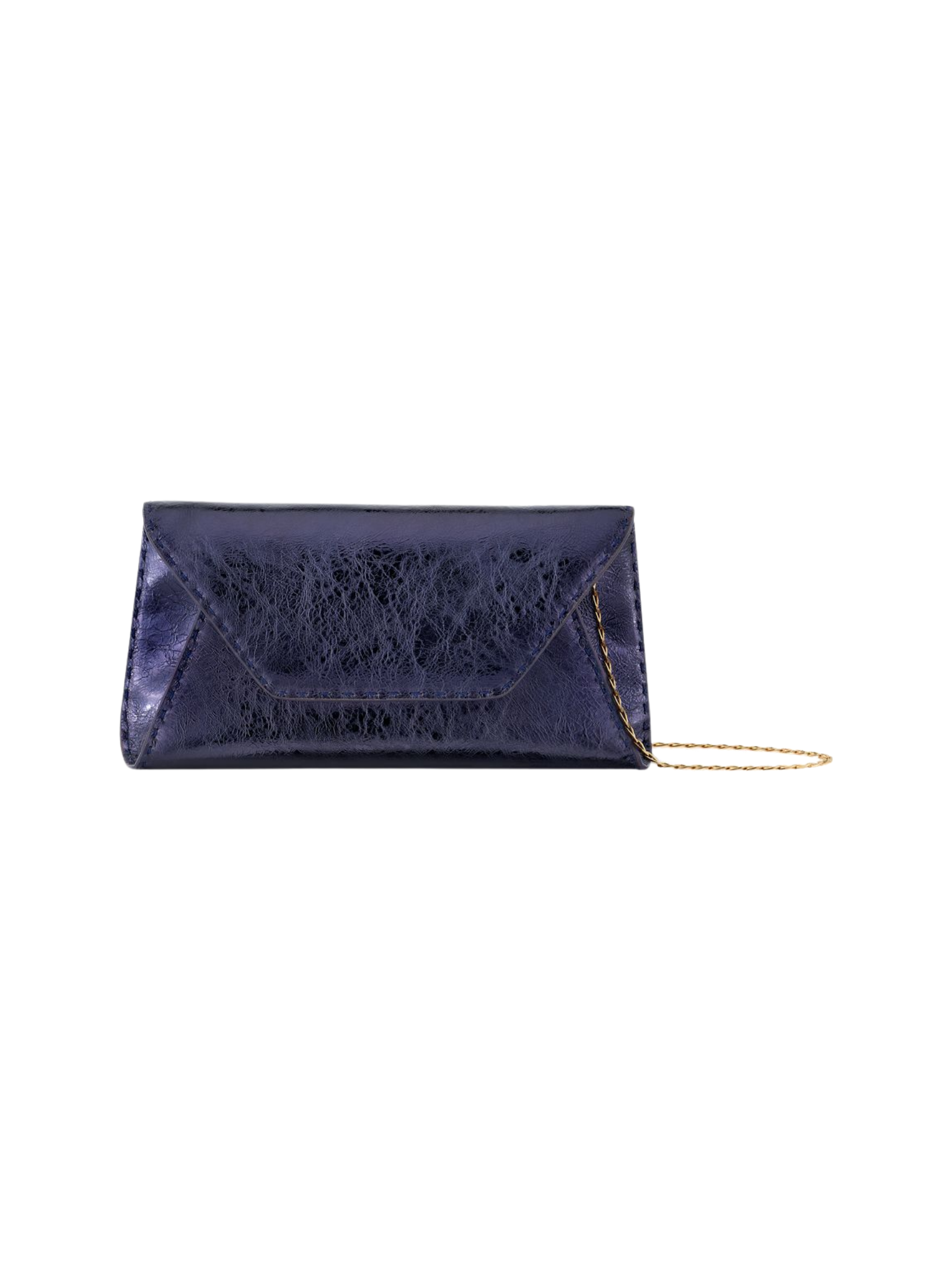 HerPorte-Sapphire Antiqued Leather Eloise Clutch