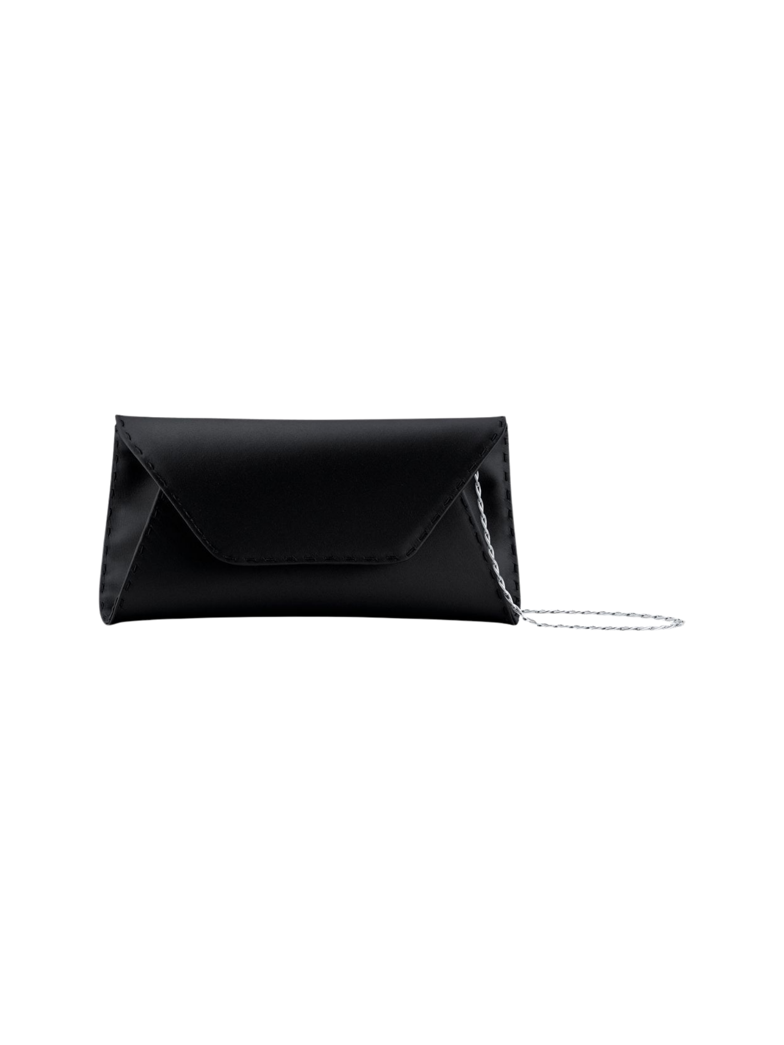 HerPorte-Black Diamond Satin Eloise Clutch