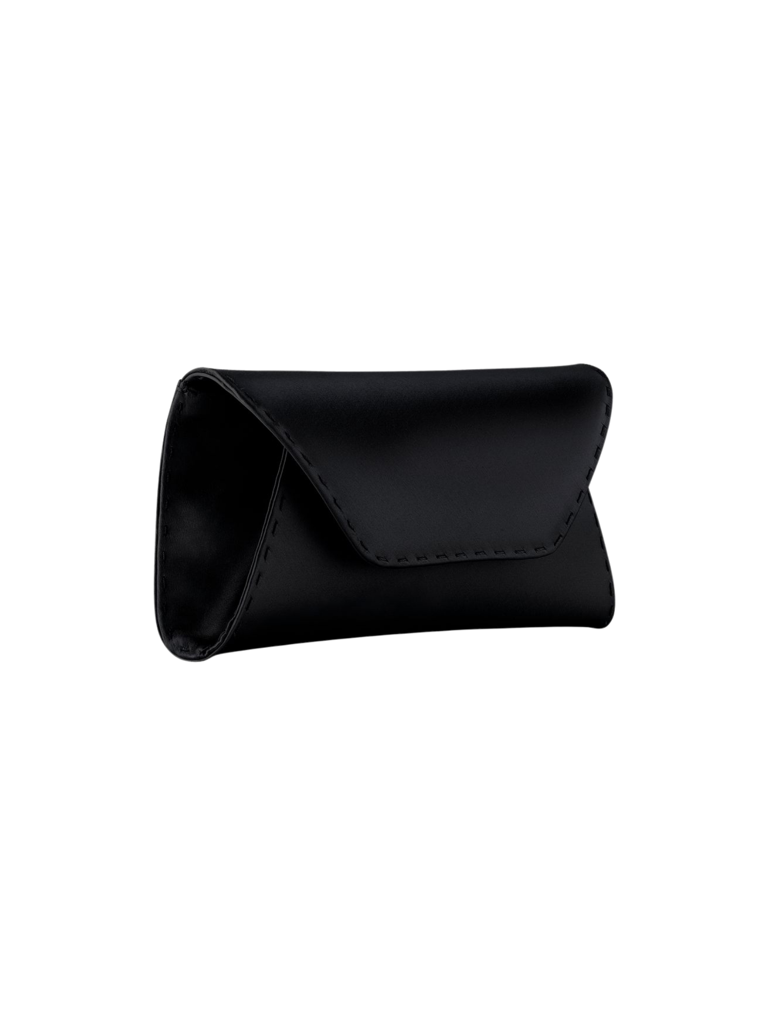 HerPorte-Black Diamond Satin Eloise Clutch