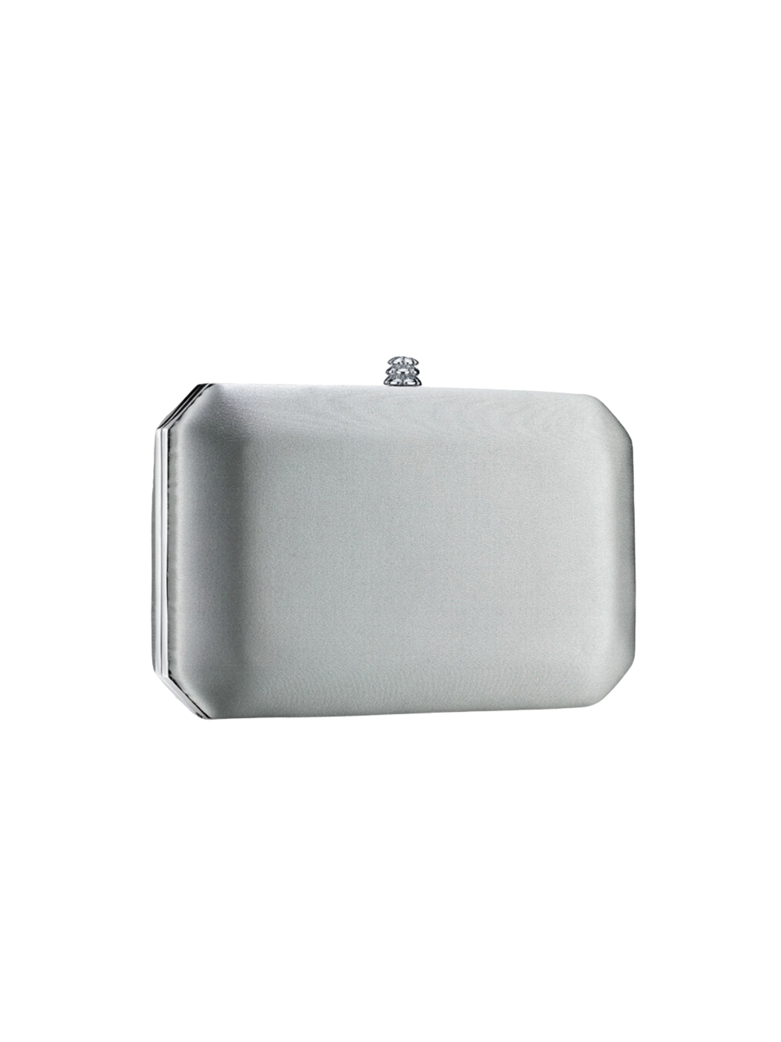 HerPorte-Platinum Lily Satin Clutch