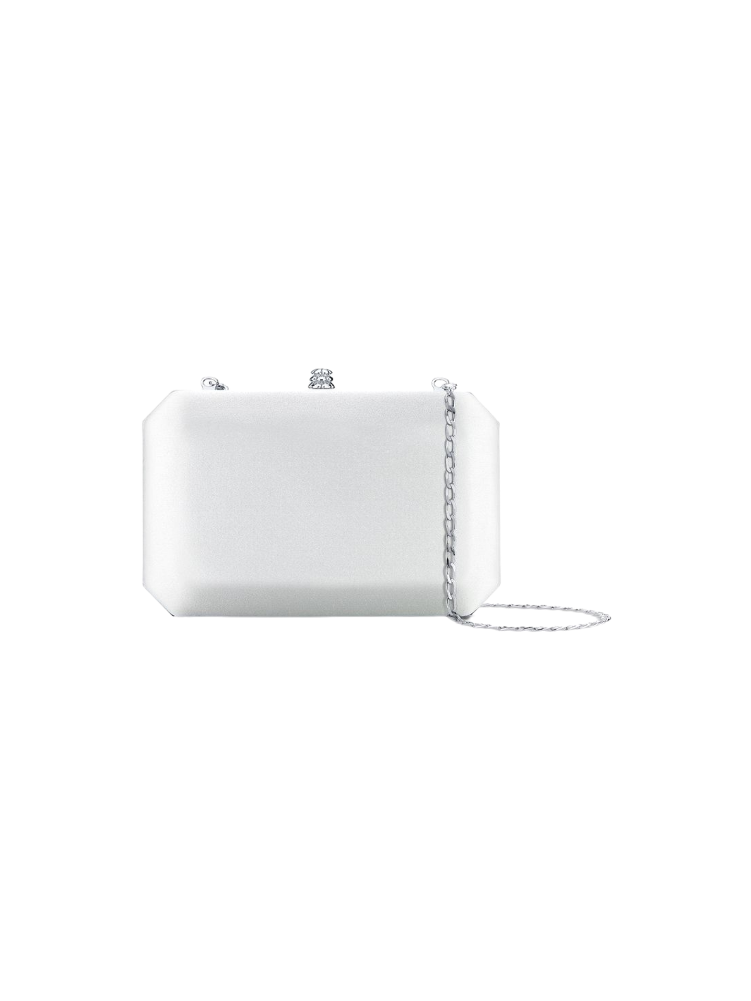 HerPorte-Pegasus White ‘IDRO’ Treated Satin Lily Clutch