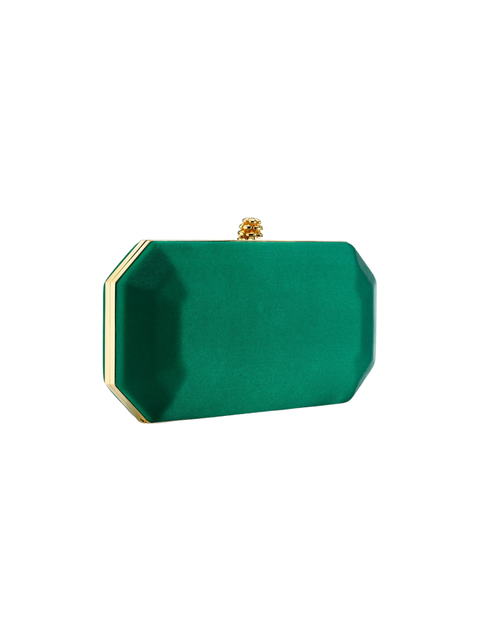 HerPorte-Emerald Satin Perry Clutch