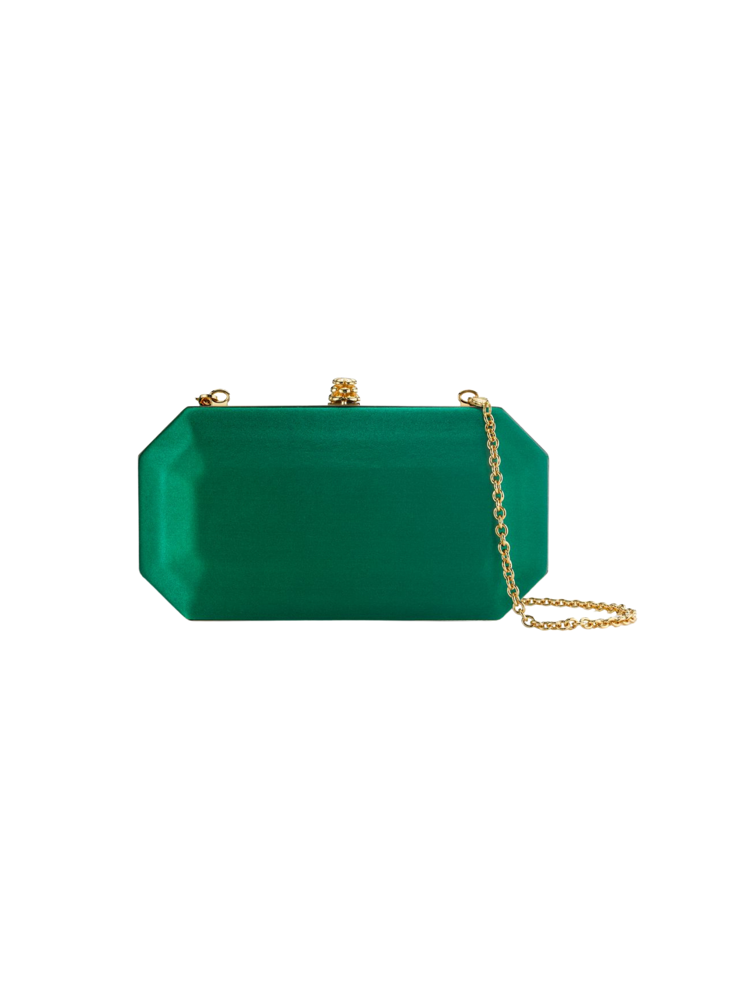 HerPorte-Emerald Satin Perry Clutch