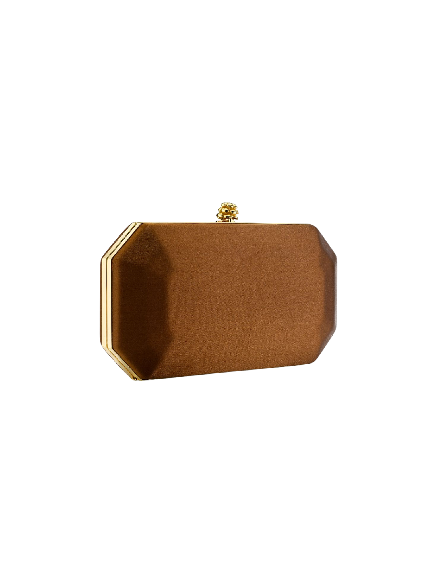 HerPorte-Mocha Satin Perry Clutch