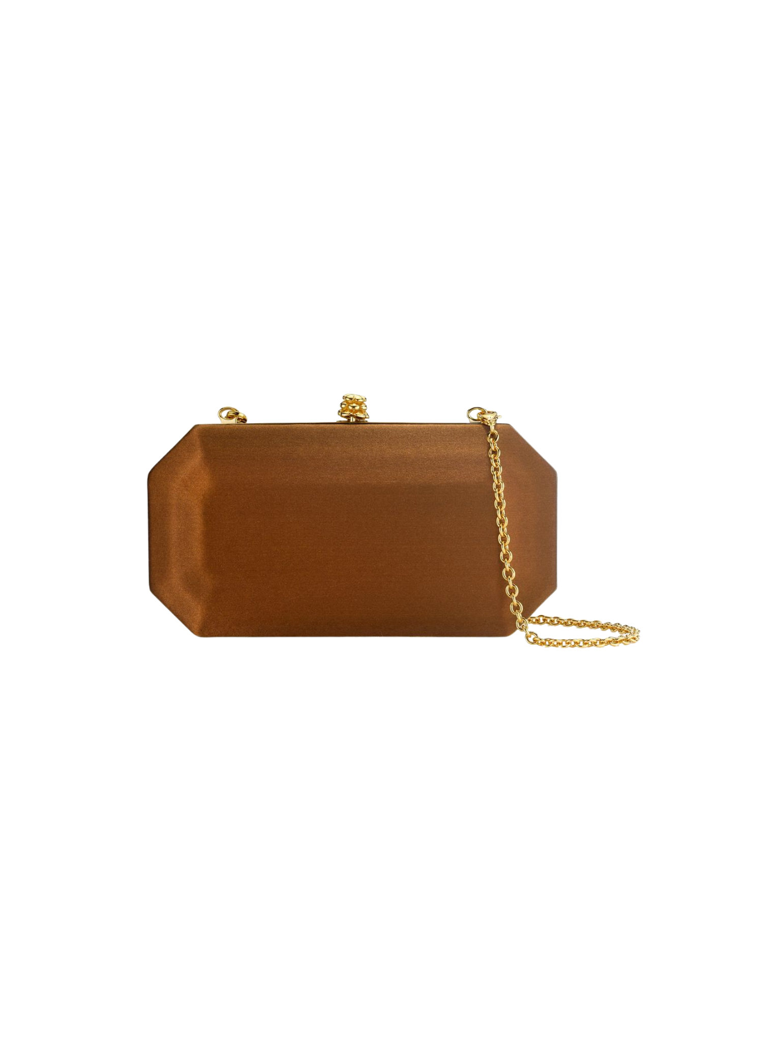 HerPorte-Mocha Satin Perry Clutch