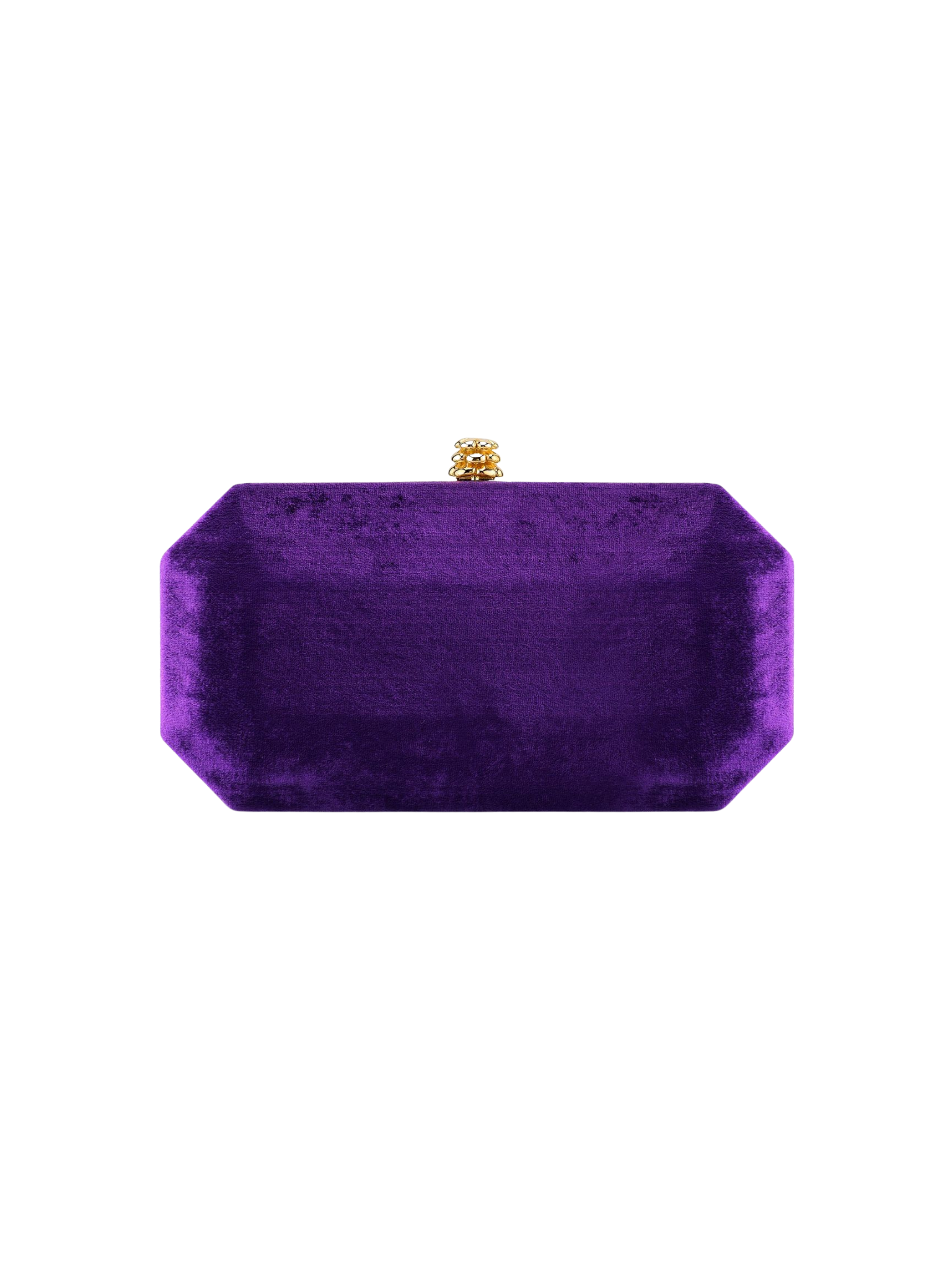 HerPorte-Royal Purple Crushed Velvet Perry Clutch 