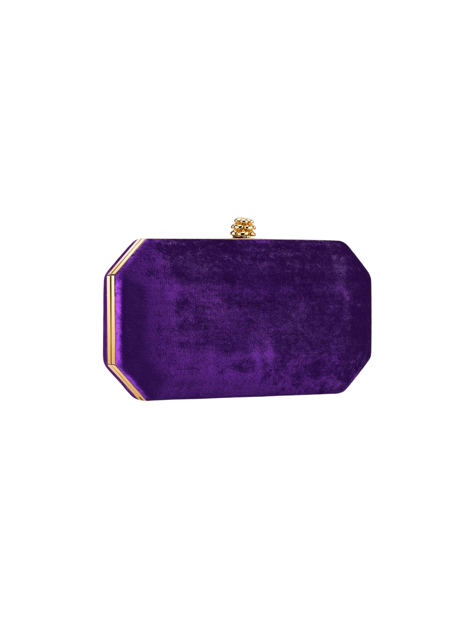 HerPorte-Royal Purple Crushed Velvet Perry Clutch 