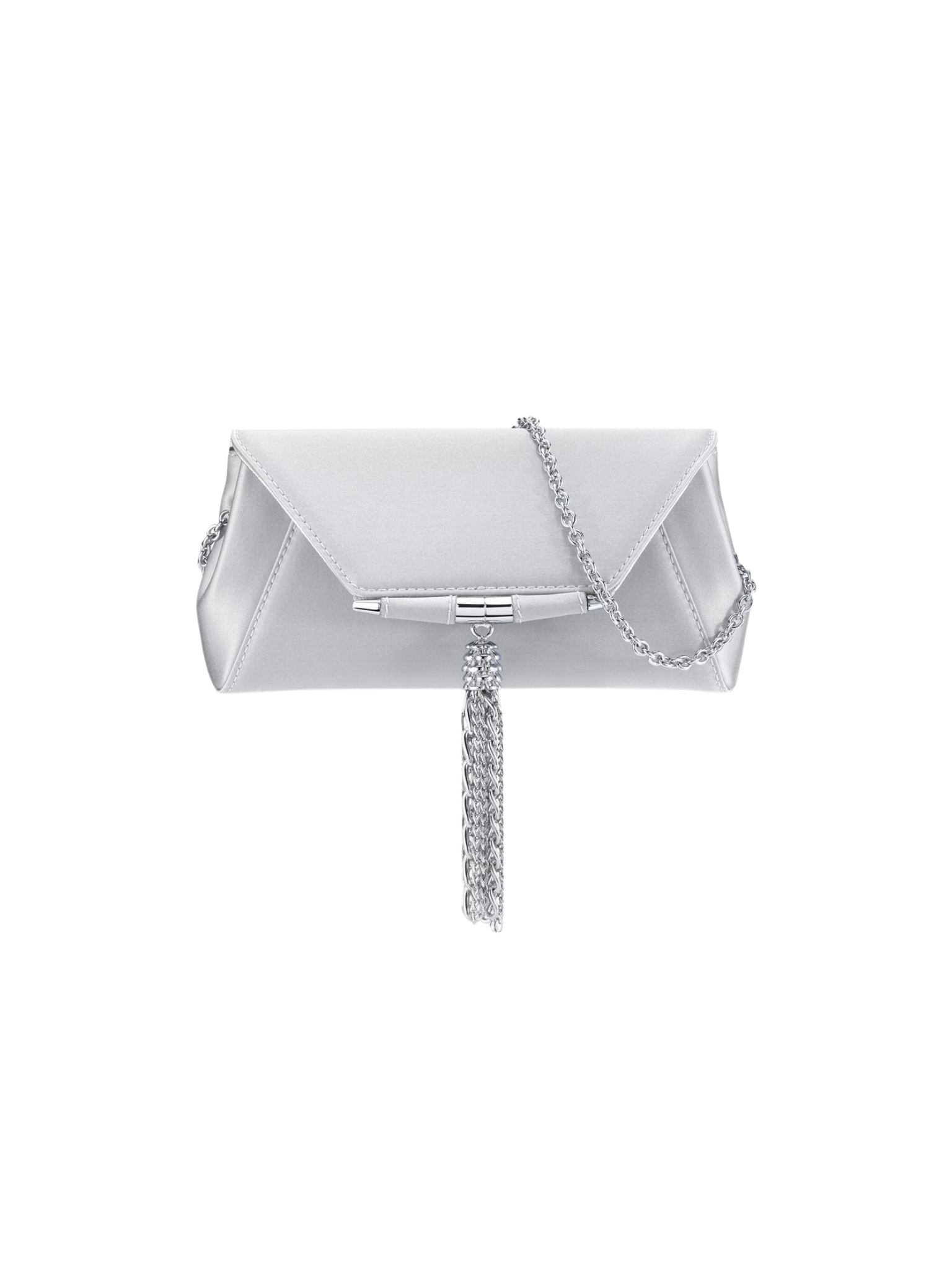 HerPorte-Platinum Satin Piper Clutch