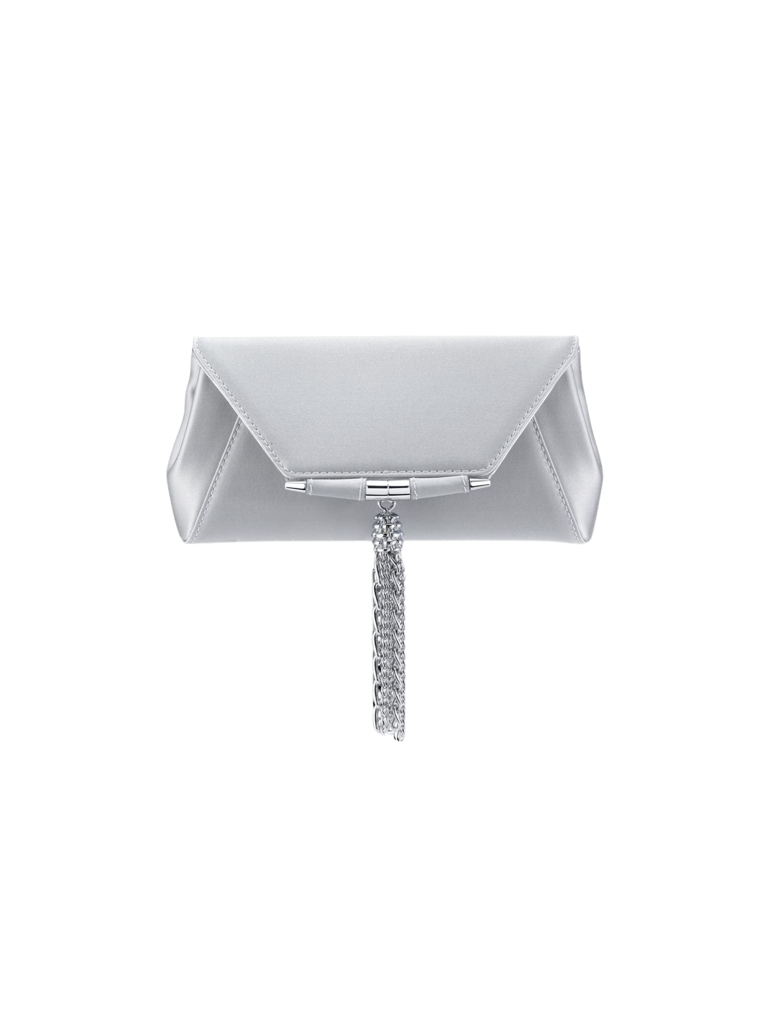 HerPorte-Platinum Satin Piper Clutch