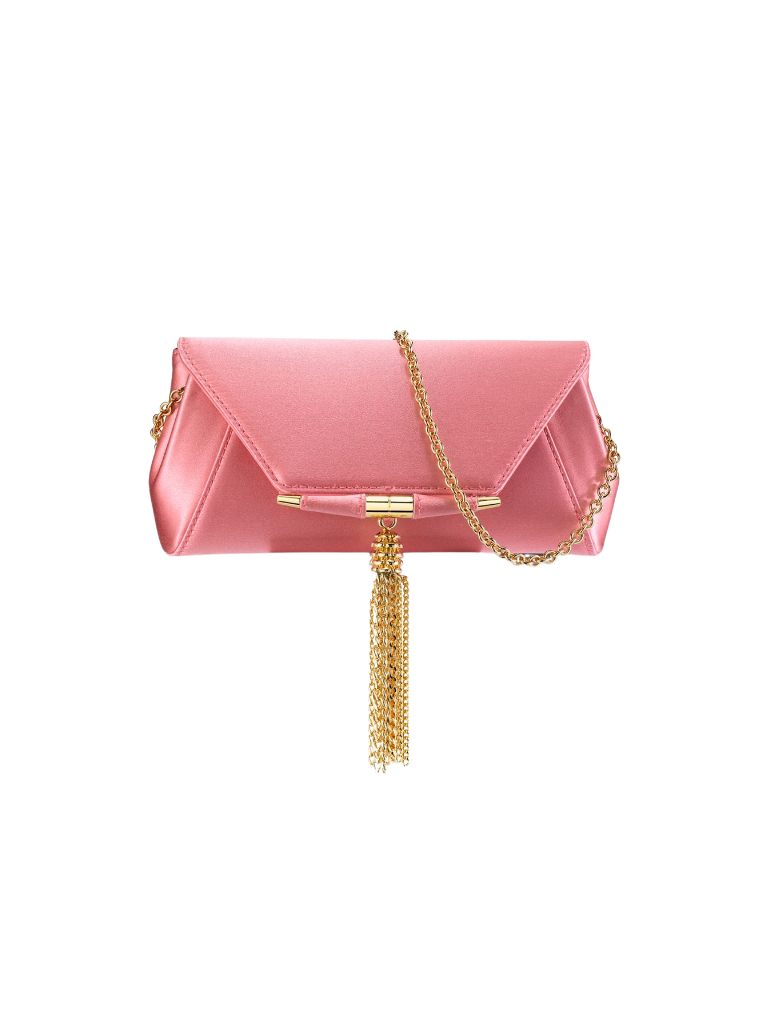 HerPorte-Splendido Pink Satin Piper Clutch