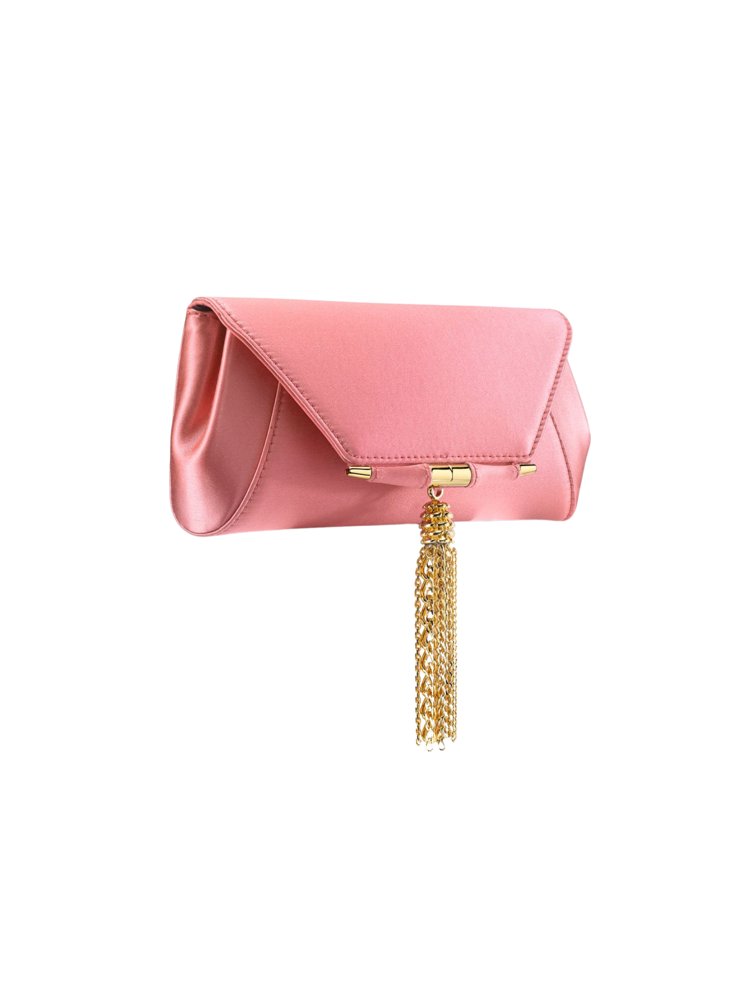 HerPorte-Splendido Pink Satin Piper Clutch