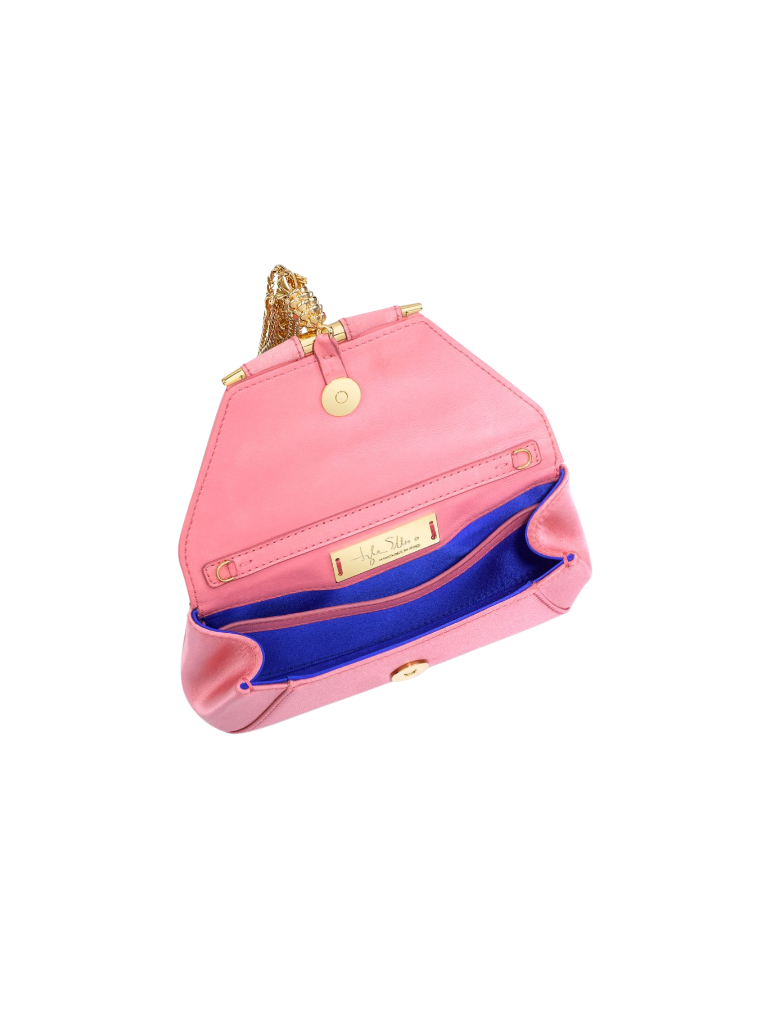 HerPorte-Splendido Pink Satin Piper Clutch