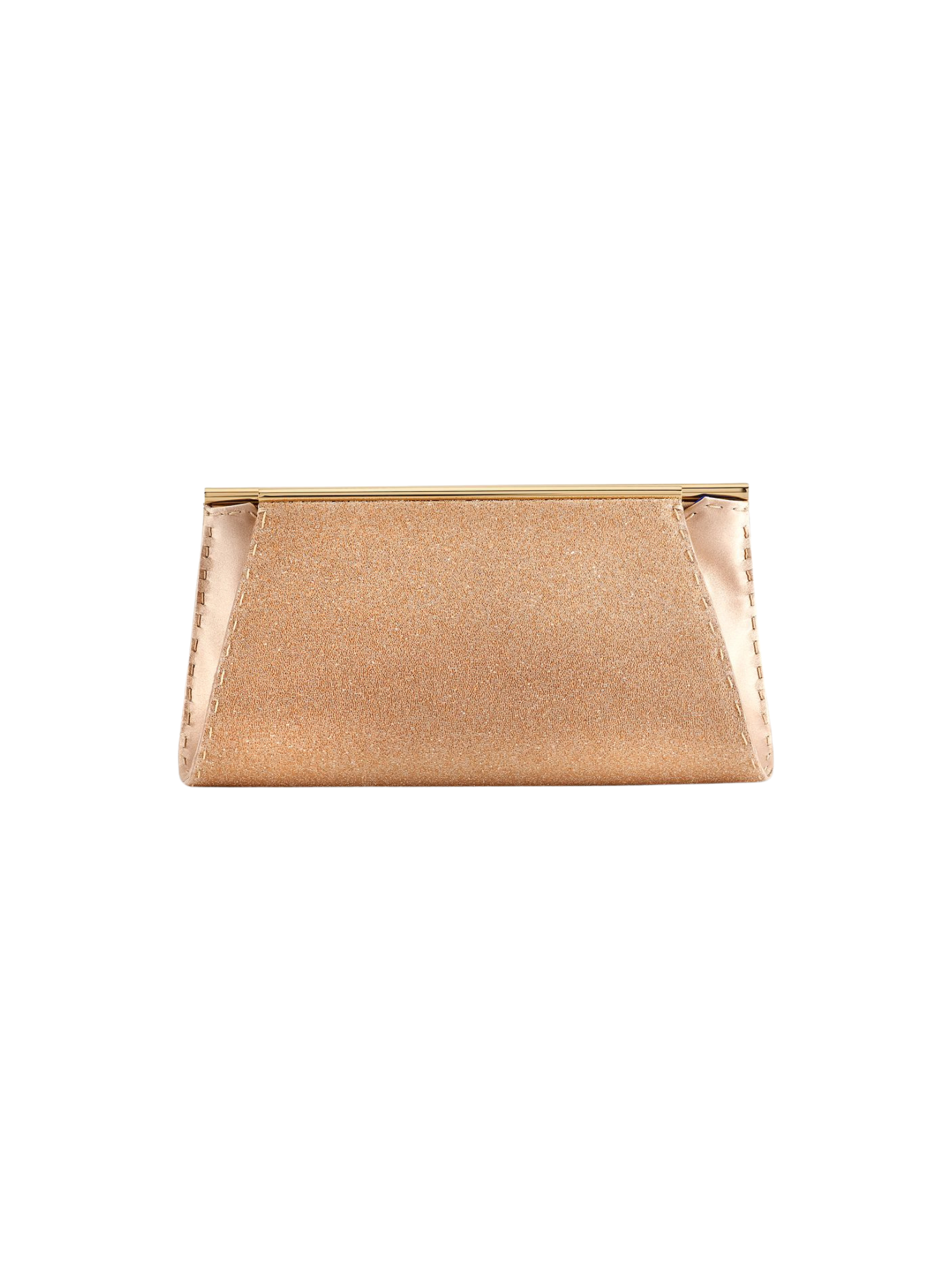 HerPorte-Golden Twinkle Swarovski Sand Crystal and Golden Lioness Satin Suzannah Clutch