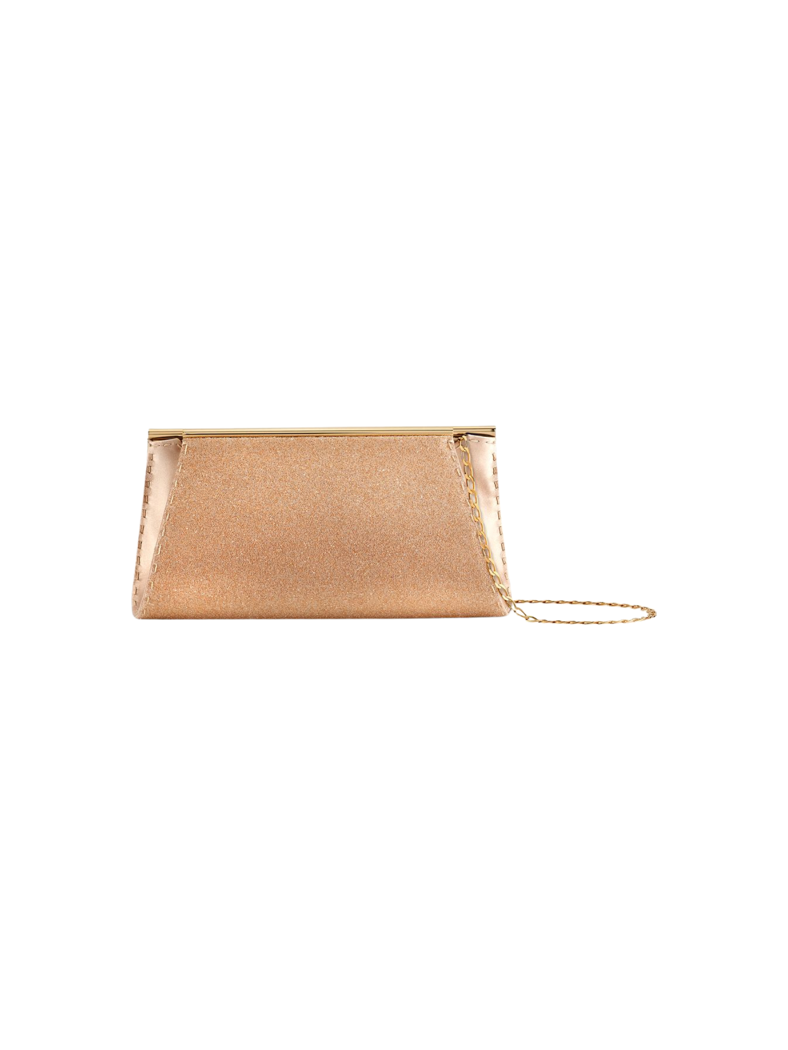 HerPorte-Golden Twinkle Swarovski Sand Crystal and Golden Lioness Satin Suzannah Clutch