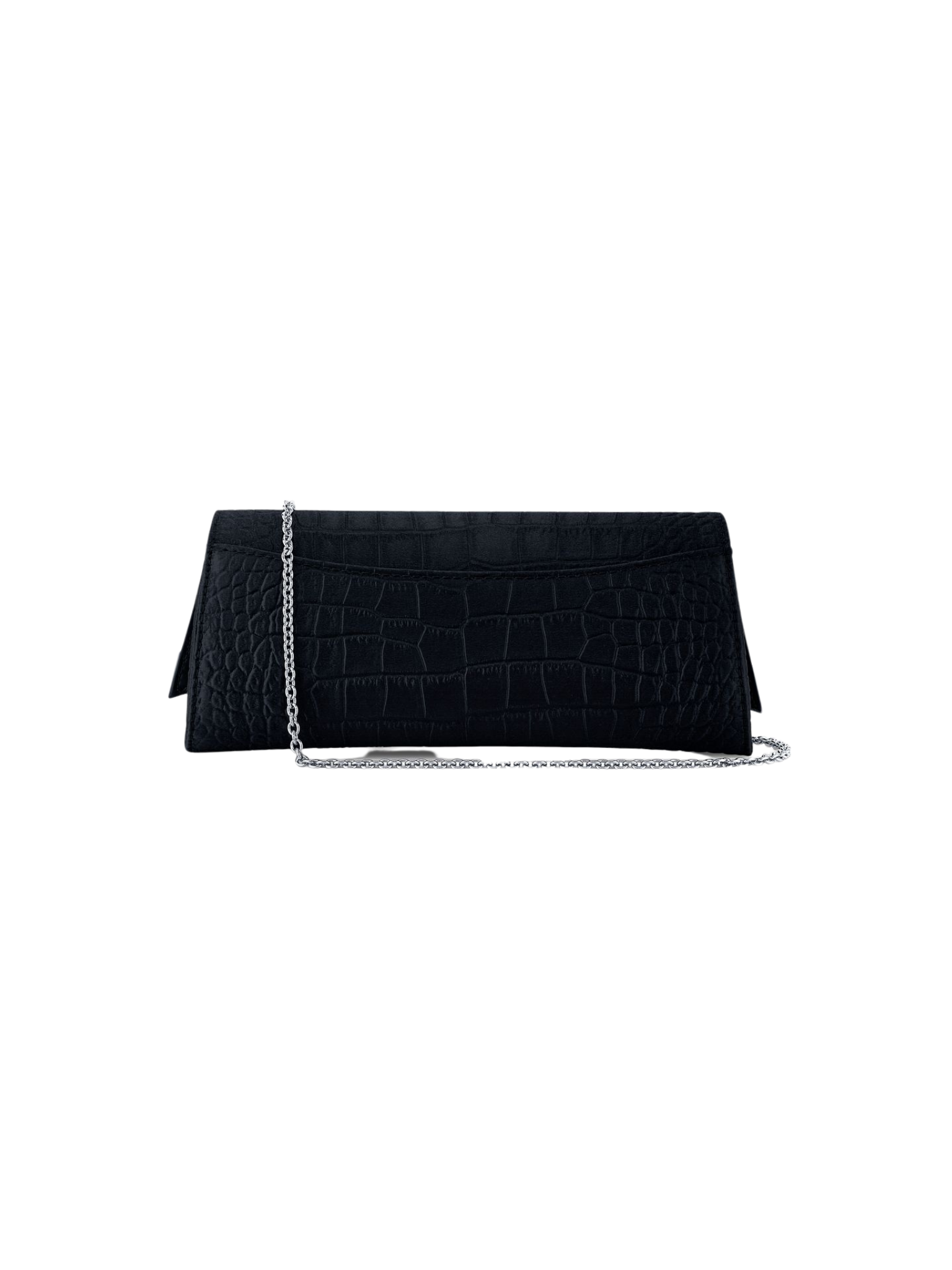 HerPorte-Black Diamond Stamped Satin Veronica Clutch