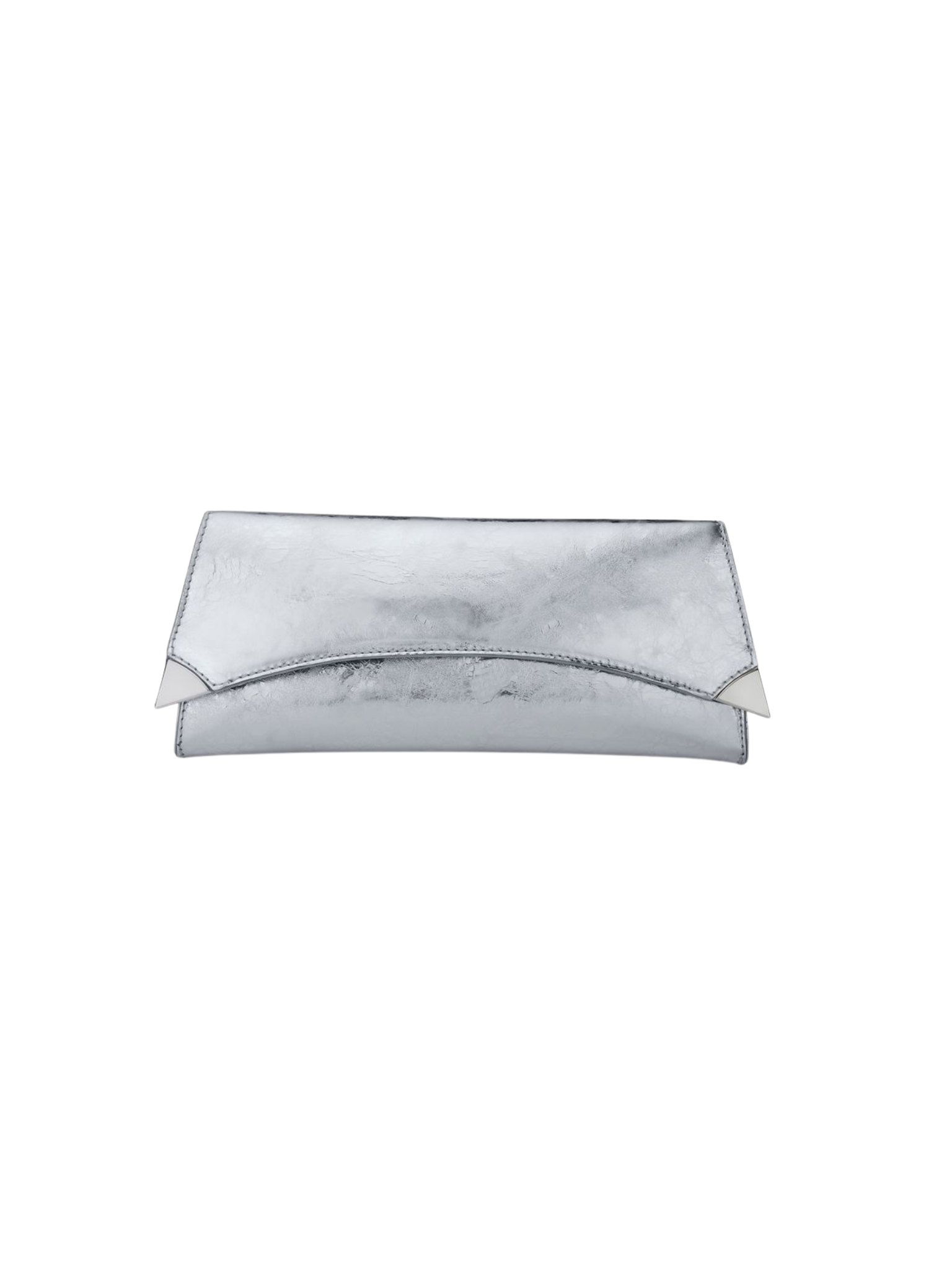 HerPorte-Chrome Antiqued Leather Veronica Clutch