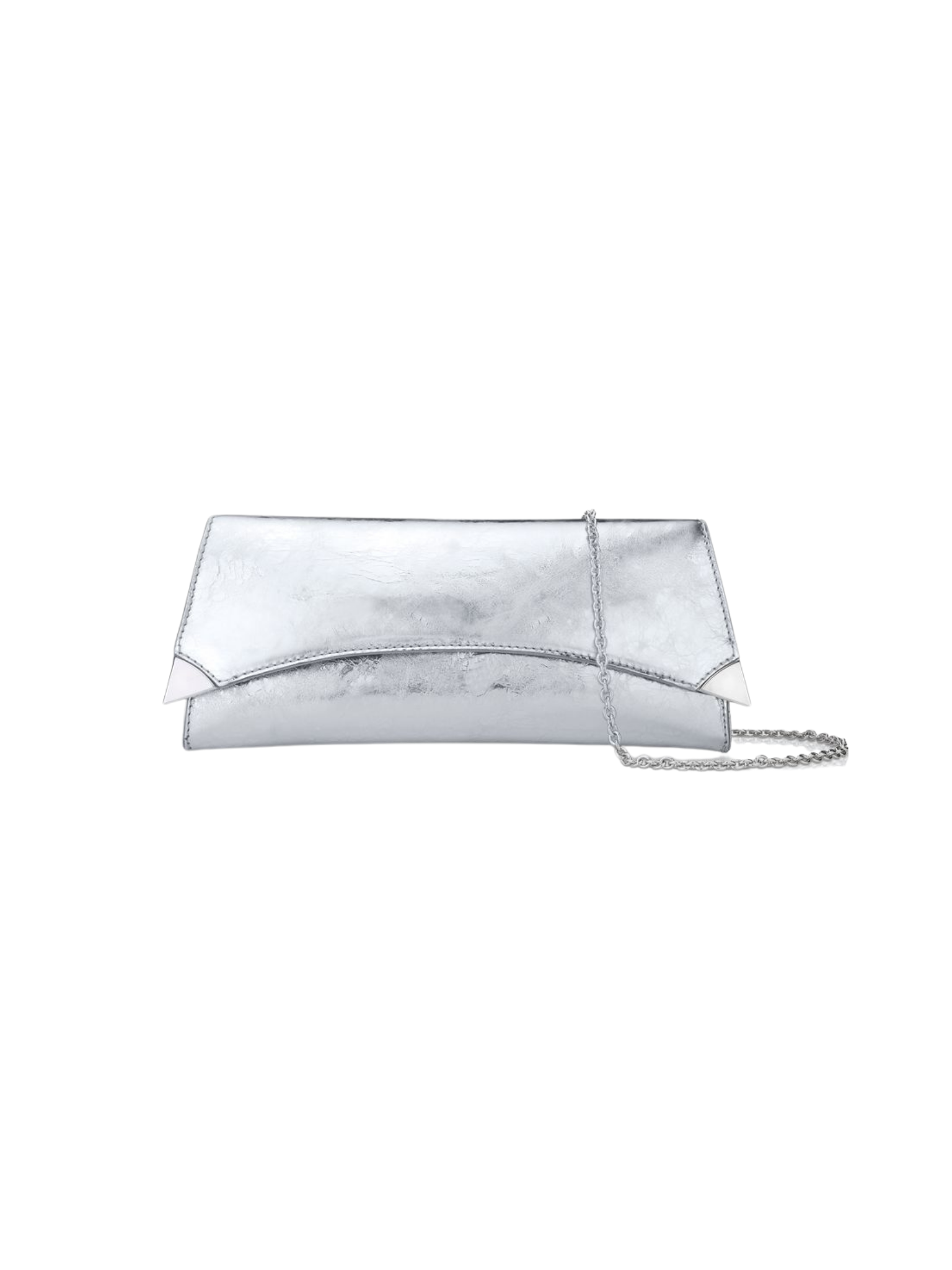 HerPorte-Chrome Antiqued Leather Veronica Clutch