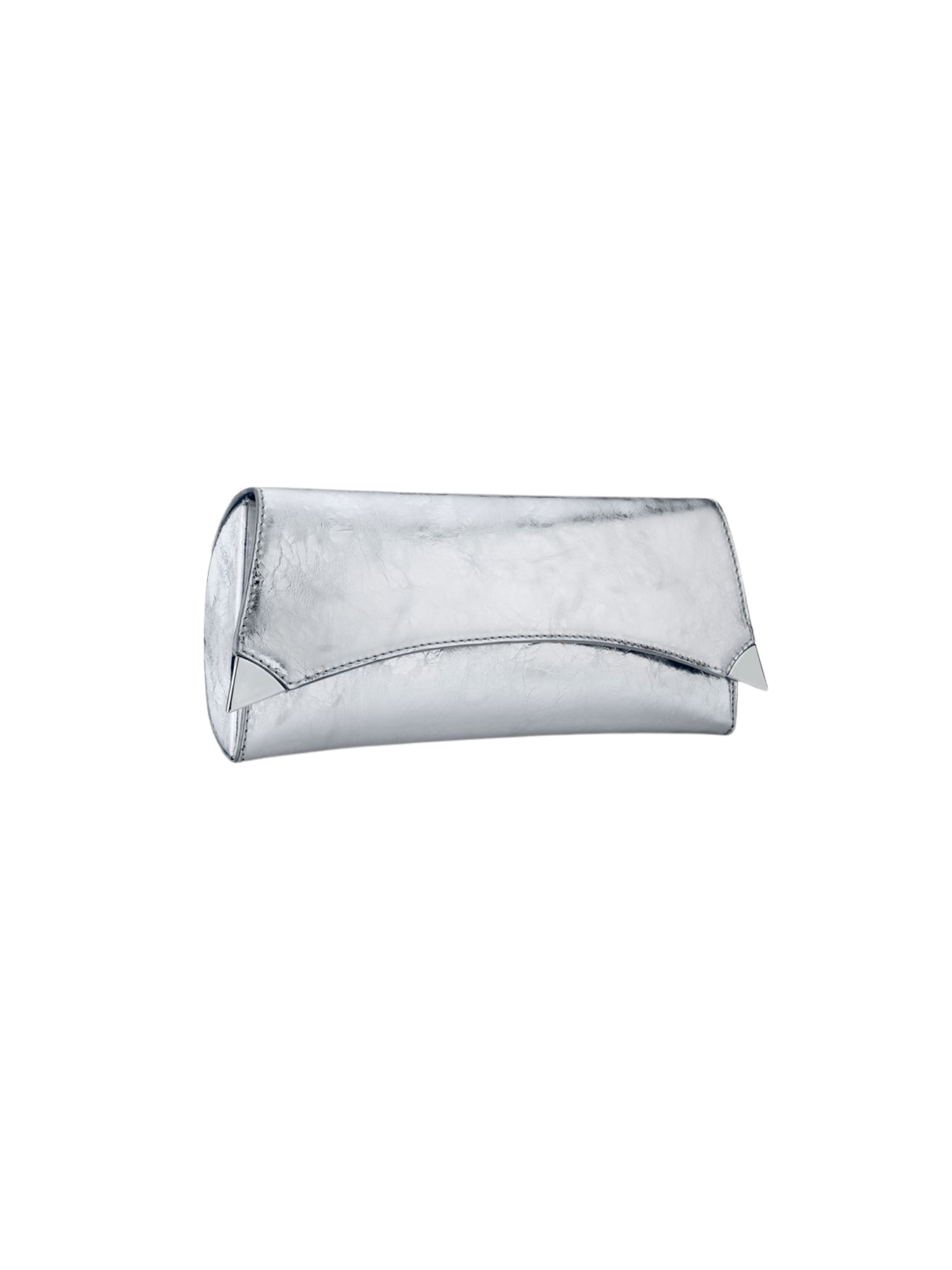 HerPorte-Chrome Antiqued Leather Veronica Clutch