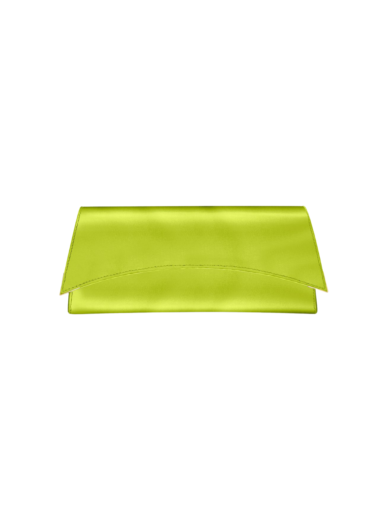 HerPorte-Chartreuse Satin Veronica Clutch