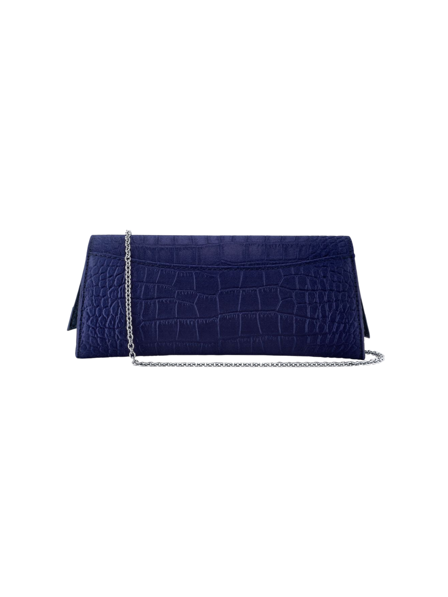 HerPorte-Sapphire Stamped Satin  Veronica Clutch