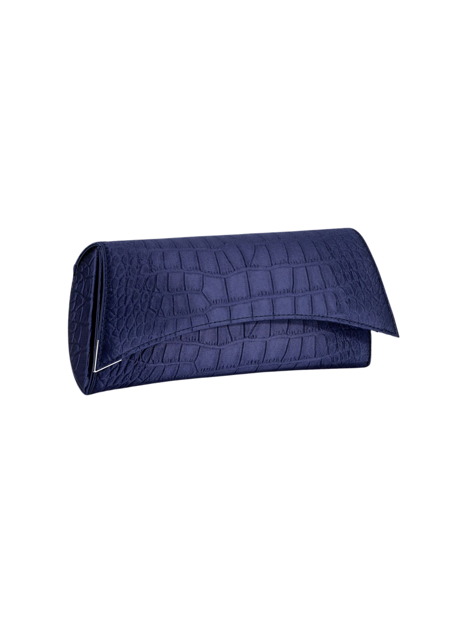 HerPorte-Sapphire Stamped Satin  Veronica Clutch