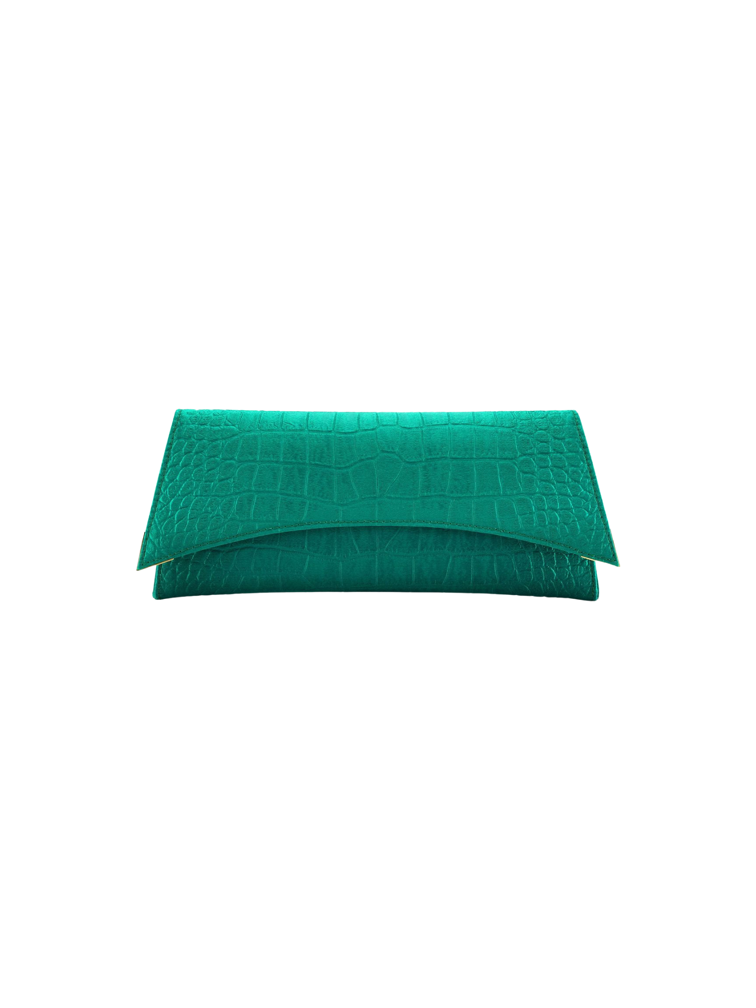 HerPorte-Emerald Stamped Satin Veronica Clutch